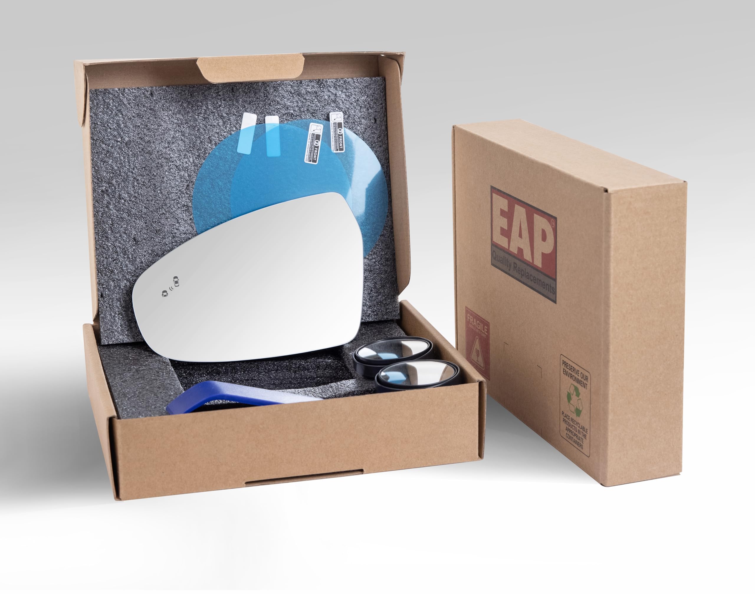 EAP Driver Side Mirror Glass Compatible with Kia Forte 2019-2024