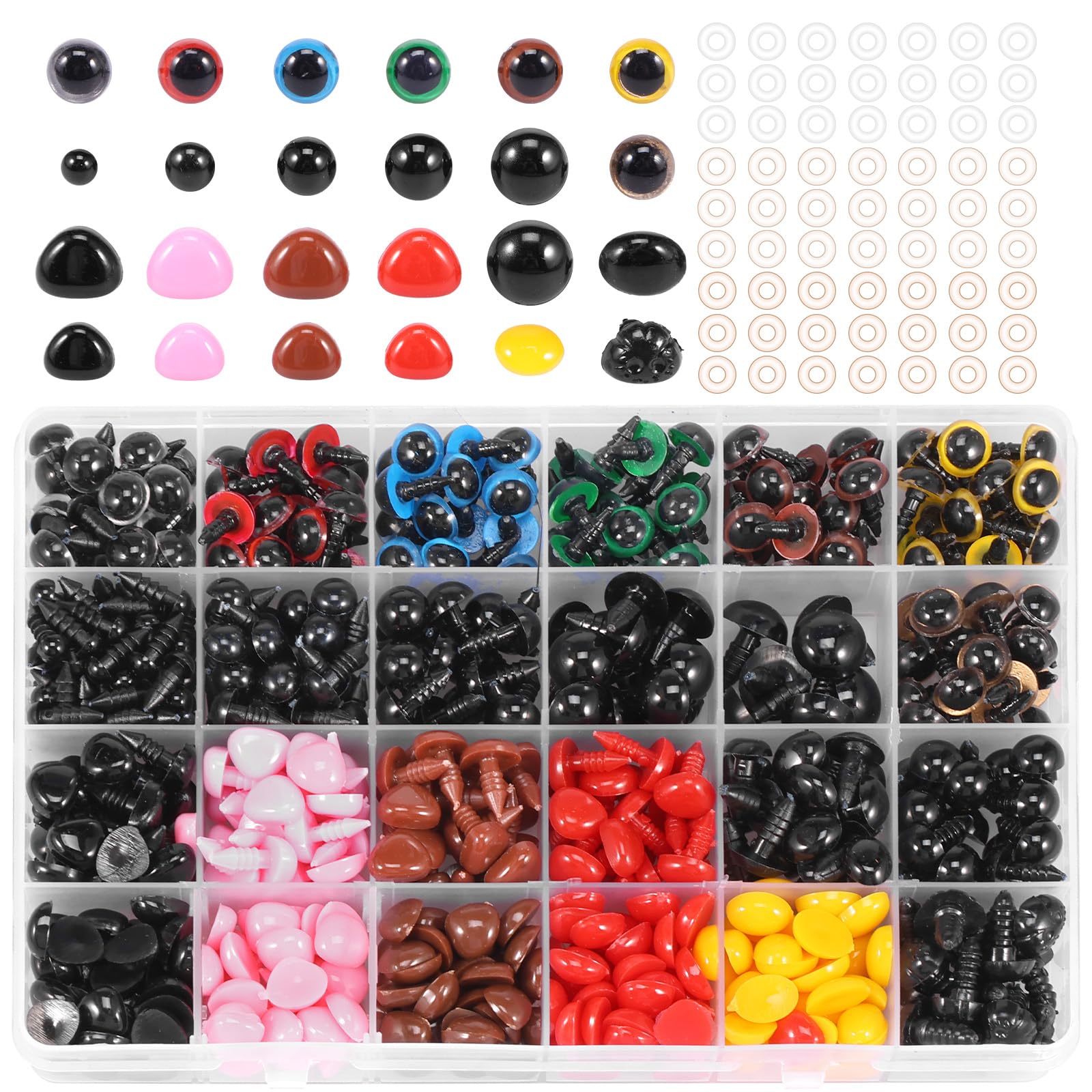 Ojos Y Narices De Plástico 240 Piezas Ojos Y Narices Para Muñecos