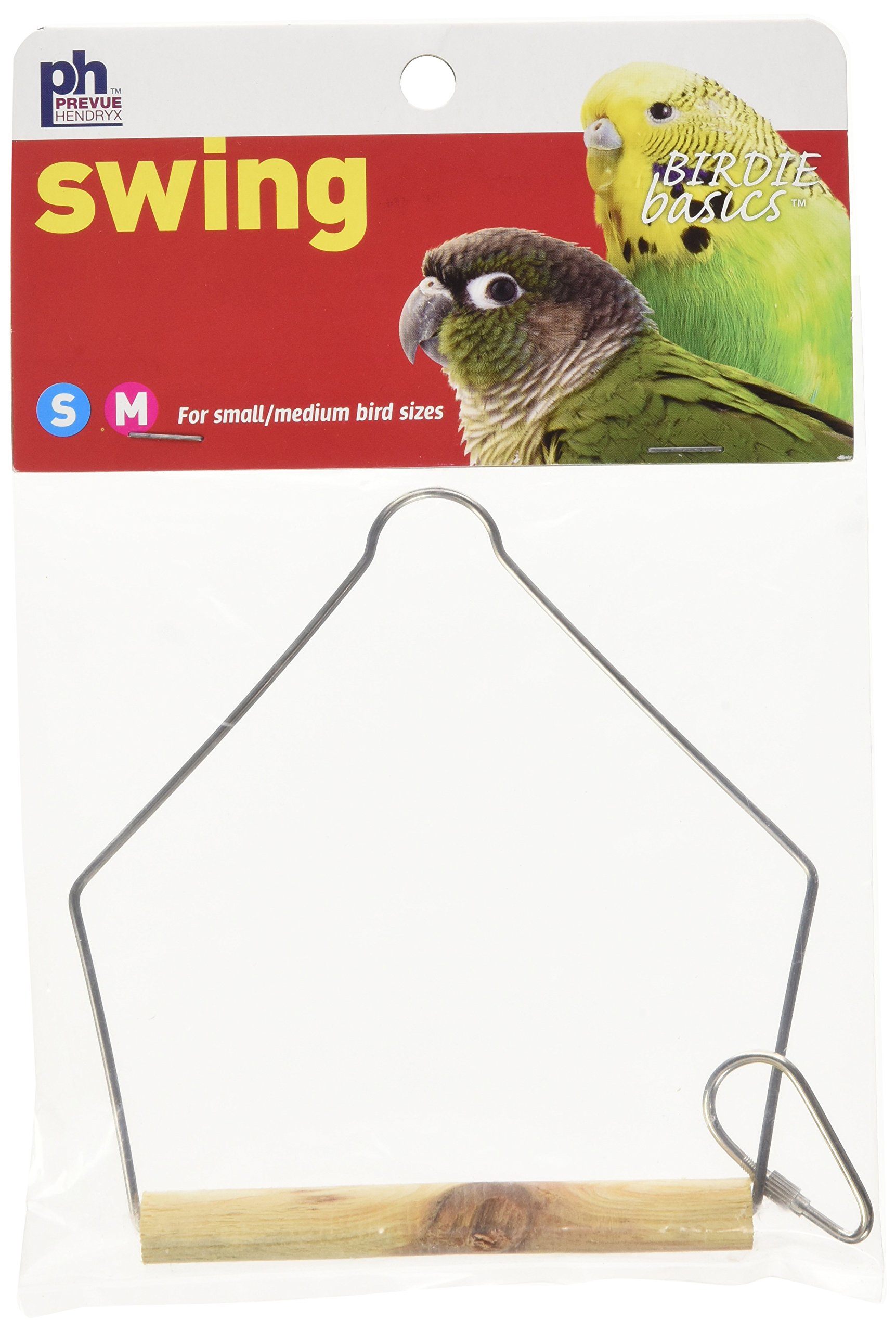 PREVUE PET PRODUCTS BPV388 naturalne drewno Birdie Basics brzoza/druciana huśtawka, 10 x 12 cm
