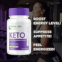 Vista 3 de rize labs- Trim Life Labs Keto Cápsulas - Píldoras de pérdida de peso - Fórmula de apoyo de máxima fuerza, suplemento Keto+ACV (180 cápsulas)