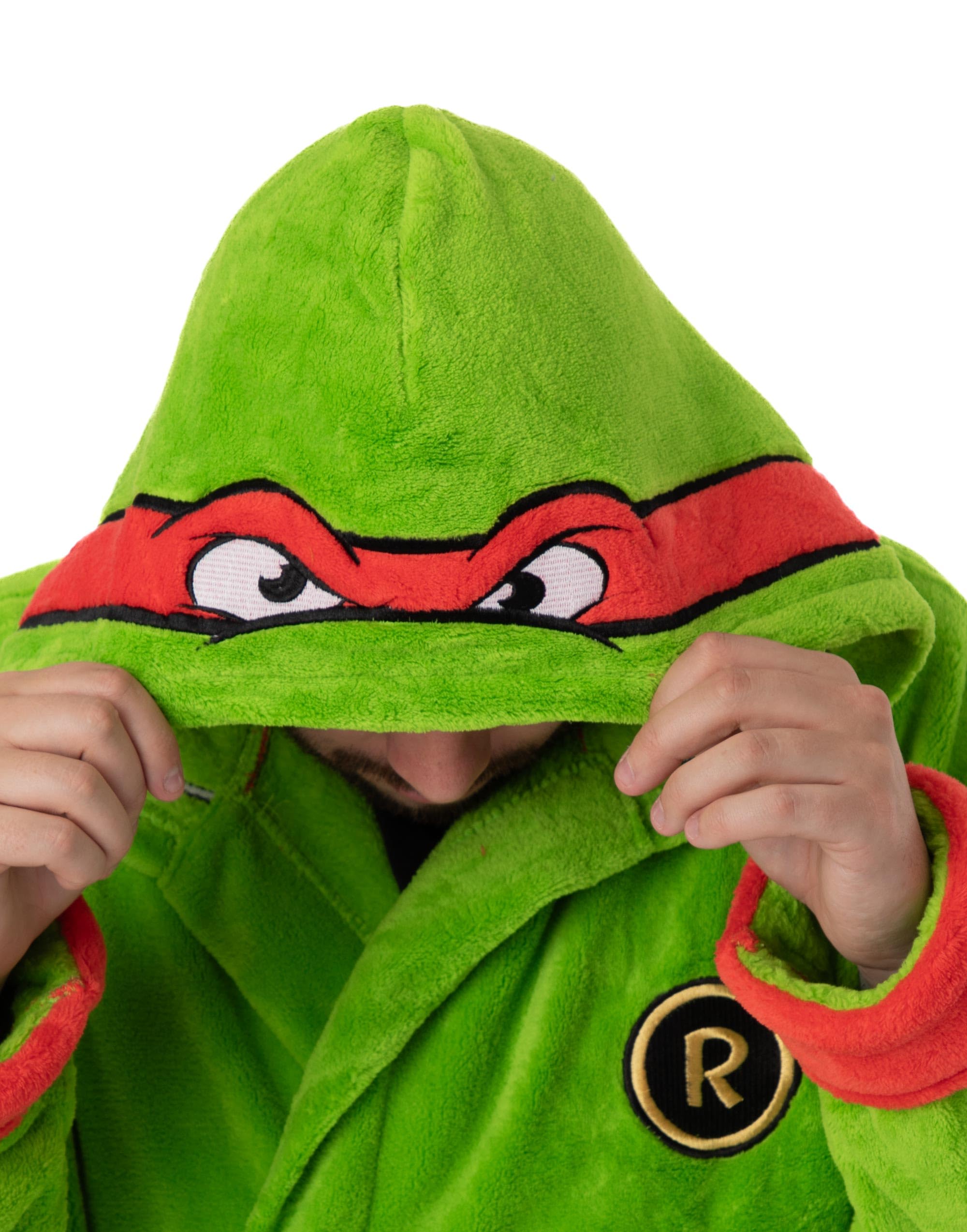TEENAGE MUTANT NINJA Turtles Accappatoio con Cappuccio Verde Uomo | Libera il tuo Eroe Interiore con questo Accappatoio Costume TMNT | Abbraccia il Comfort e lo Stile Ninja Vibe