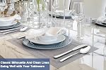 40-Piece Silverware Set Service for 8, Wildone Premium Stainless Steel Flatware Set, Mirror Polished Cutlery Utensil Set for Home Restaurant, Include Fork Knife Spoon Set, Durable, Dishwasher Safe
