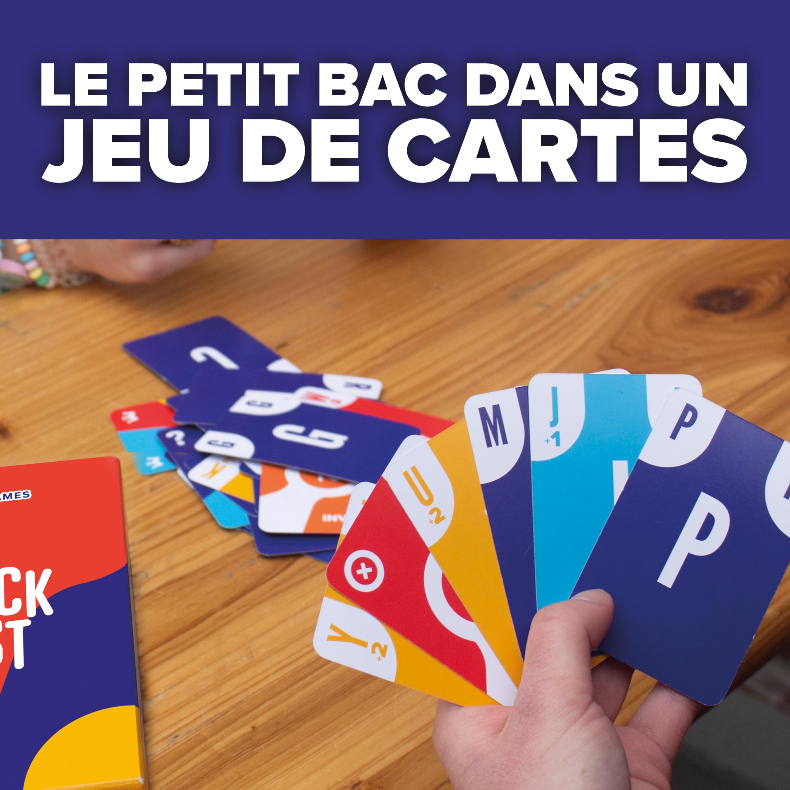 CRACK LIST - Jeu du Petit bac - Jeu de Cartes - Jeu d'ambiance - entre amis et en famille - 10 ans et plus - 2 à 8 joueurs - version française - Yaqua Studio, YAQ001CR, Bleu