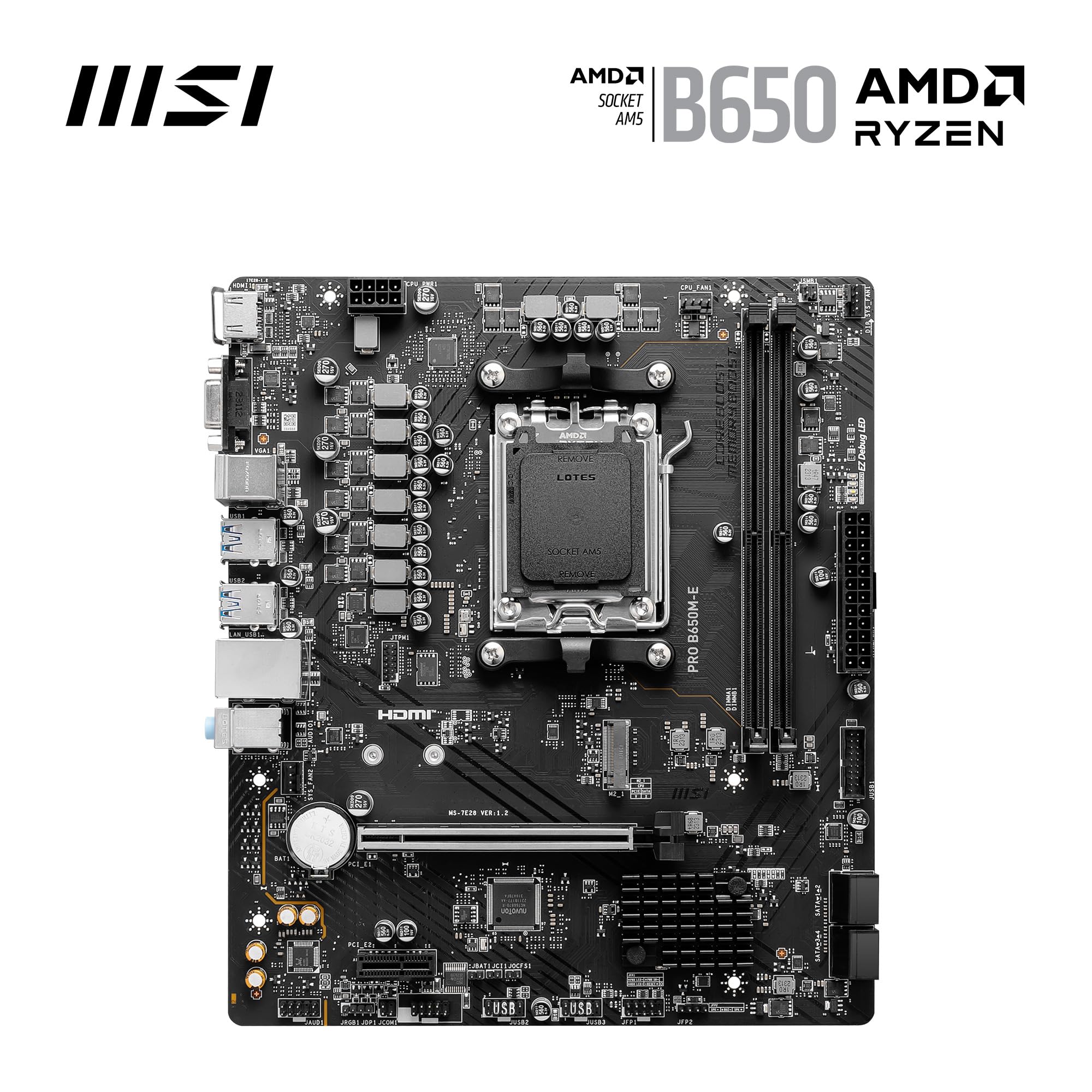 Amazon | MSI PRO B650M-E マザーボード Micro-ATX - AMD Ryzen 9000