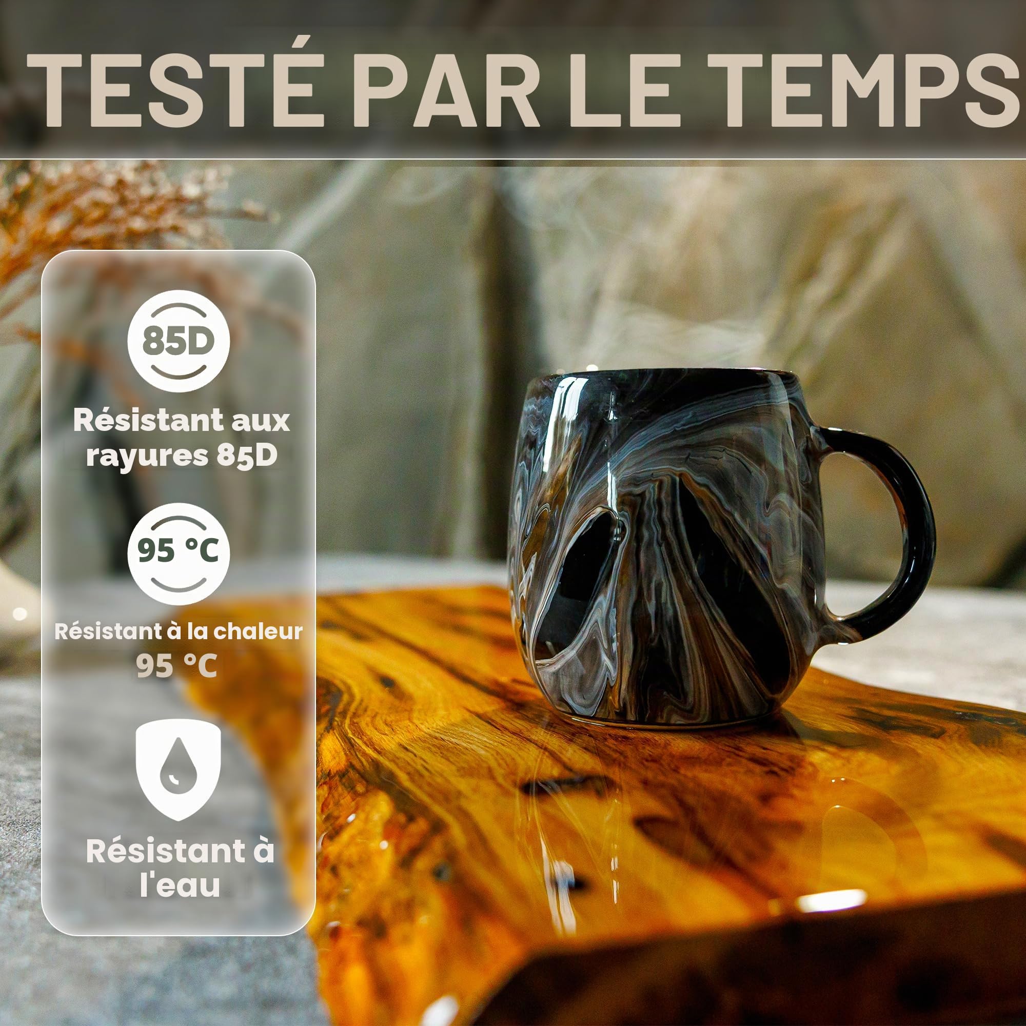 CRAFT RESIN Résine Époxy pour Plateaux de Table 8L (1:1) – Cristalline, Haut Brillant, Anti-UV, auto-Nivelante – Resine Epoxy Transparente pour Plans de Travail & Comptoirs