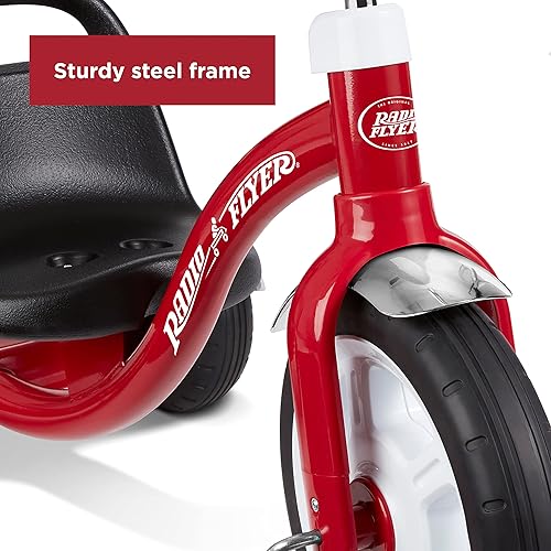 Miniatura 10 de Radio Flyer Triciciclo clásico rojo grande triciclo para niños pequeños de 25 a 5 años bicicleta para niños pequeños