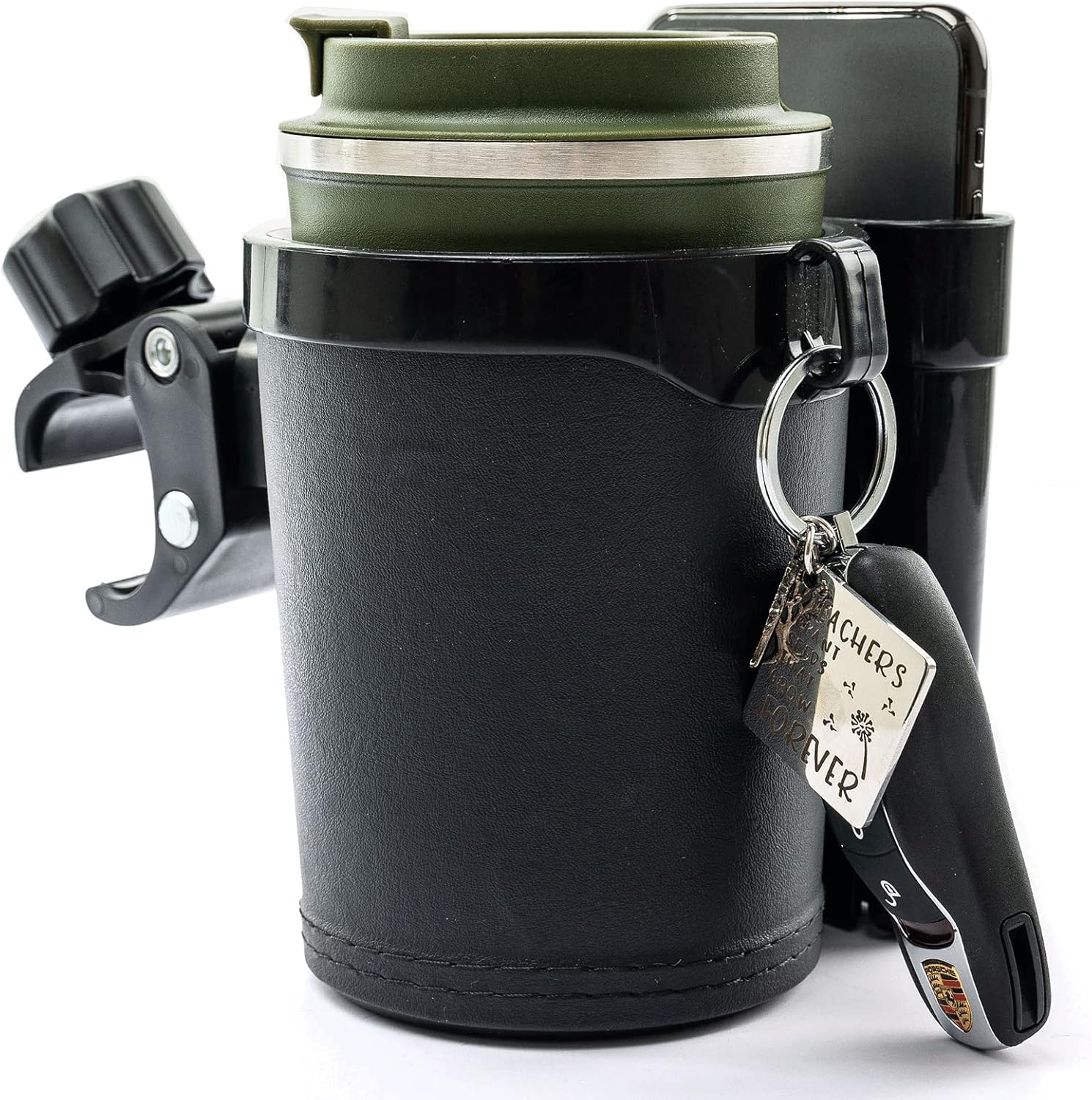 Stroller Cup Holder, Universal 3-in-1 Bike Cup Holder with Phone and Key Holder for Motorcycle, Stroller, Bike, Adjustable Wheelchair Cup Holder : Baby