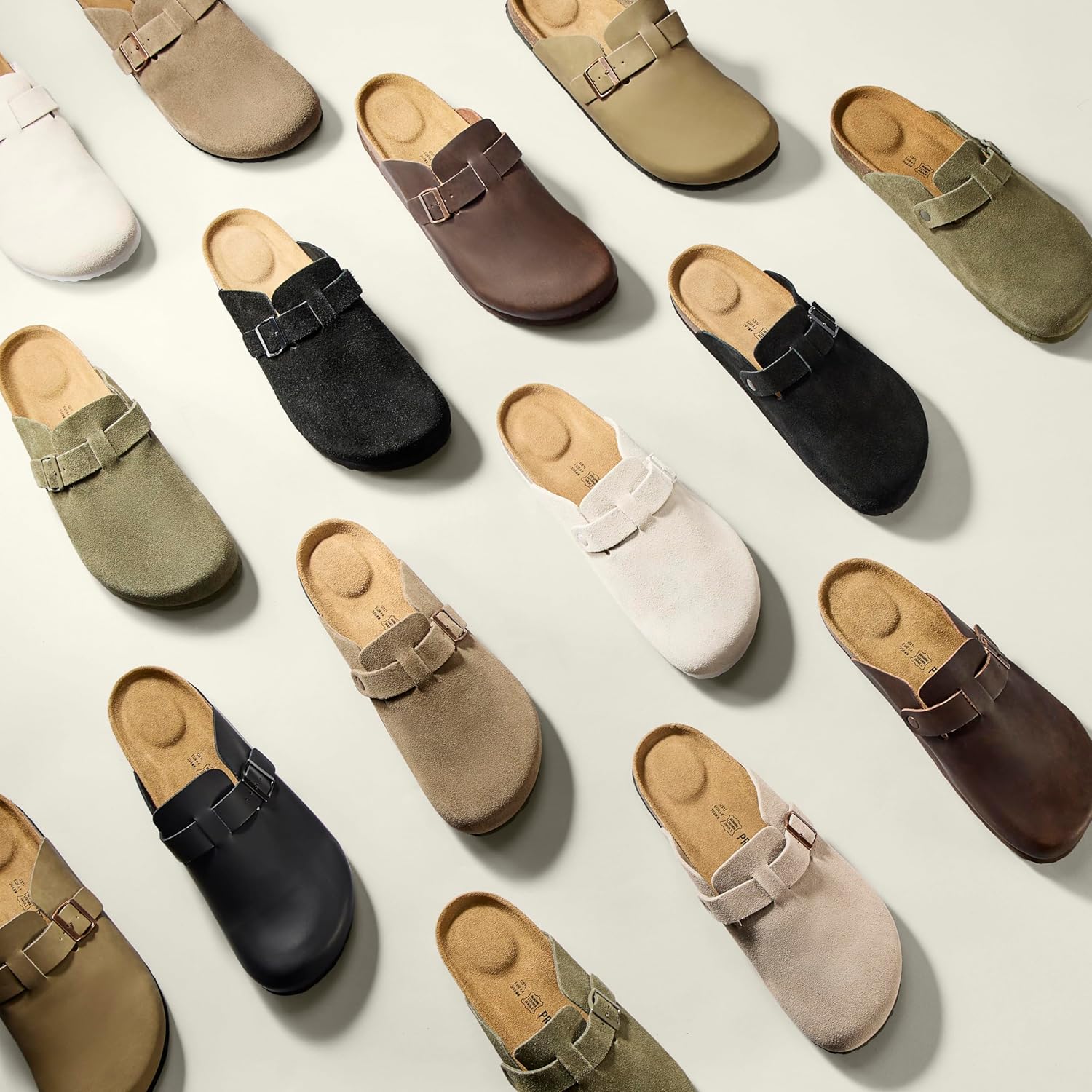 Project Cloud Mens Clogs - 100% Full Grain Genuine Leather Clogs for Men with Memory Foam Insole and Arch Support Natural Cork Footbed - Non Slip Mules Mens Slippers (Brooklyn) thumbnail