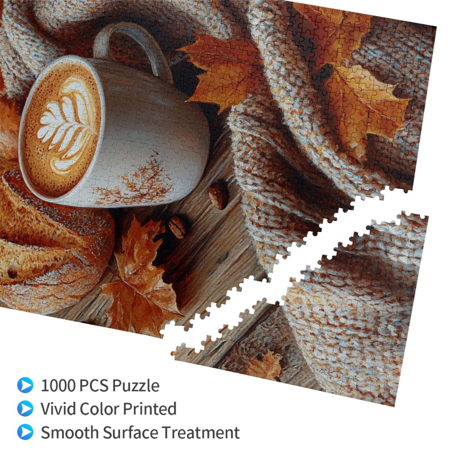 Amazon.com: BEAROWL Latte Art & Bread Still Life Jigsaw Puzzle