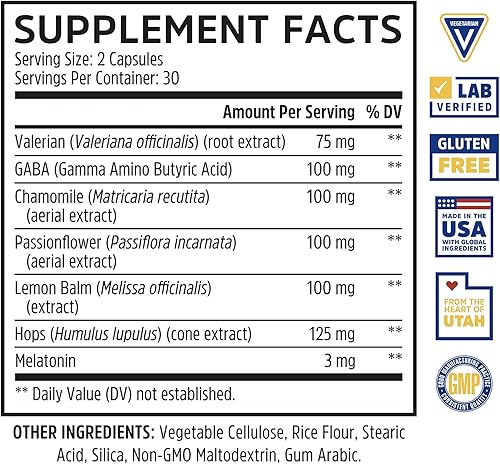 Miniatura 2 de Zhou Driftoff - Nature Inspired Sleep Aid, Valerian Root & Melatonin for Sleep for Men & Women, Calm Sleeping Supplement for Adults with Gaba &