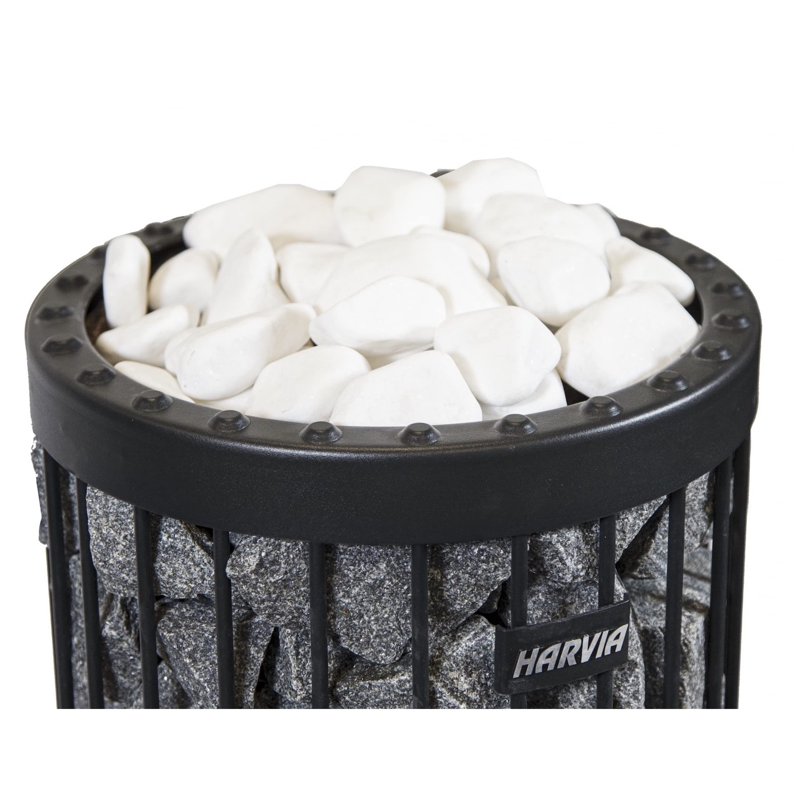 Harvia dekorative Saunasteine 10 kg Saunaofensteine 5-10 cm weiß rund