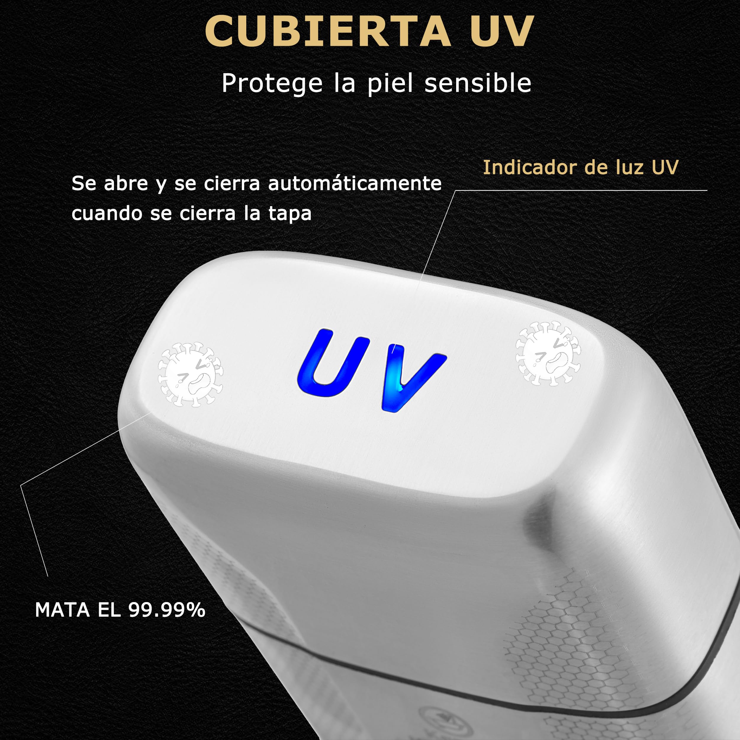 KEMEI T402 - Afeitadoras profesionales de aluminio para hombres, IPX7 impermeable para hombres con pantalla LED, doble afeitadora eléctrica con 3 velocidades ajustables y cubierta UV