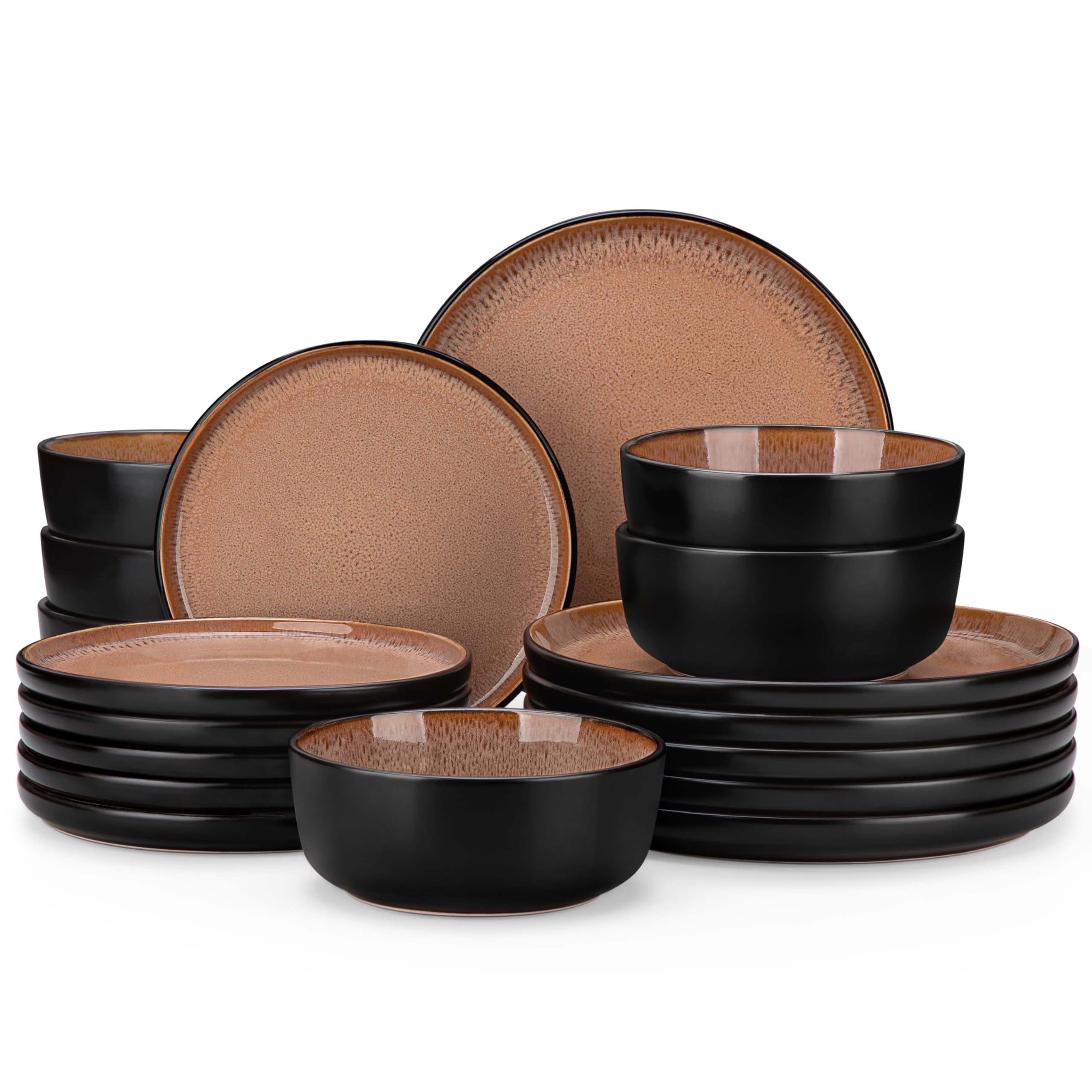 Amazon.com | vancasso Plates and Bowls Sets, 18 Pieces Stoneware