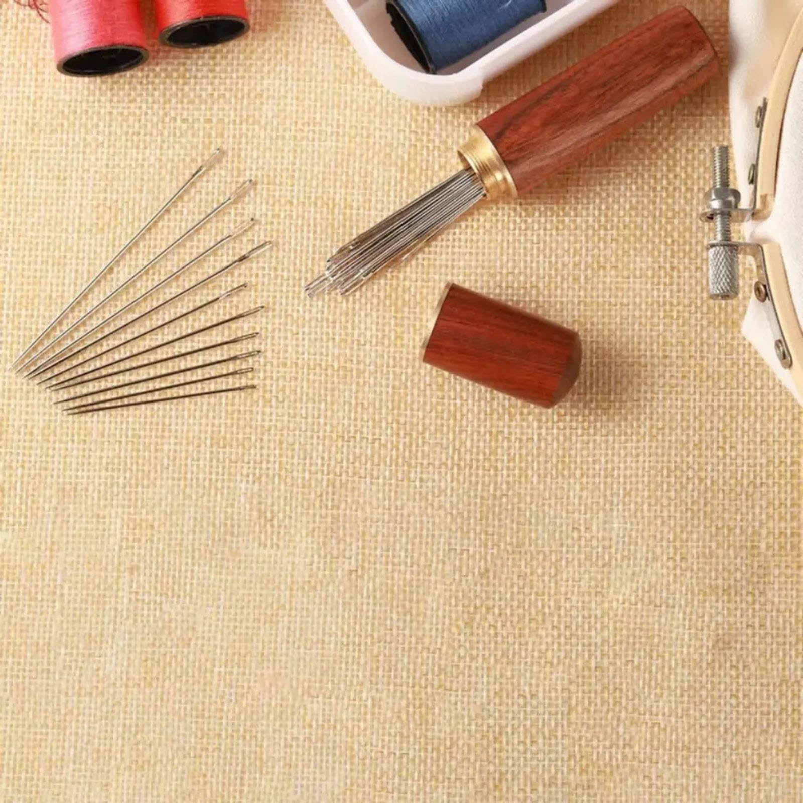 25Pcs Large Eye Sewing Needles Kit, Stainless Steel Embroidery Thread Needle for Leather Stitching Quilting Crochet