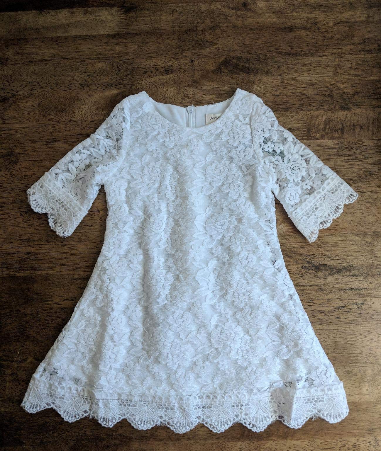 APRIL GIRL Sukienka dziewczęca, sukienka z koronką 3/4 rękawów