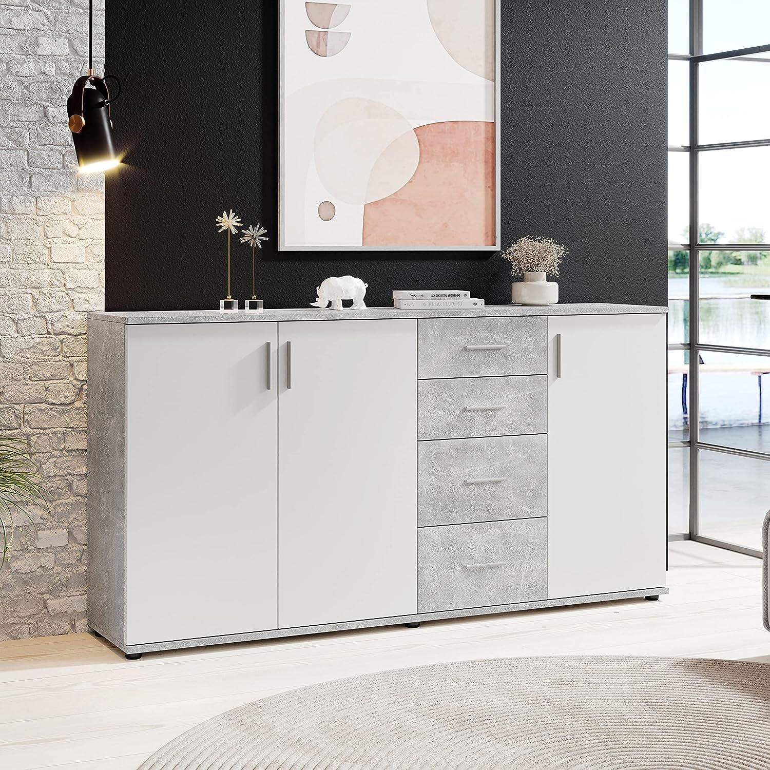 AVANTI TRENDSTORE Bea - Cassettiera/comó in Legno Laminato nella misura 160x84x35 cm, disponibile in diversi colori. Perfetto per soggiorni, ingressi o camere da letto