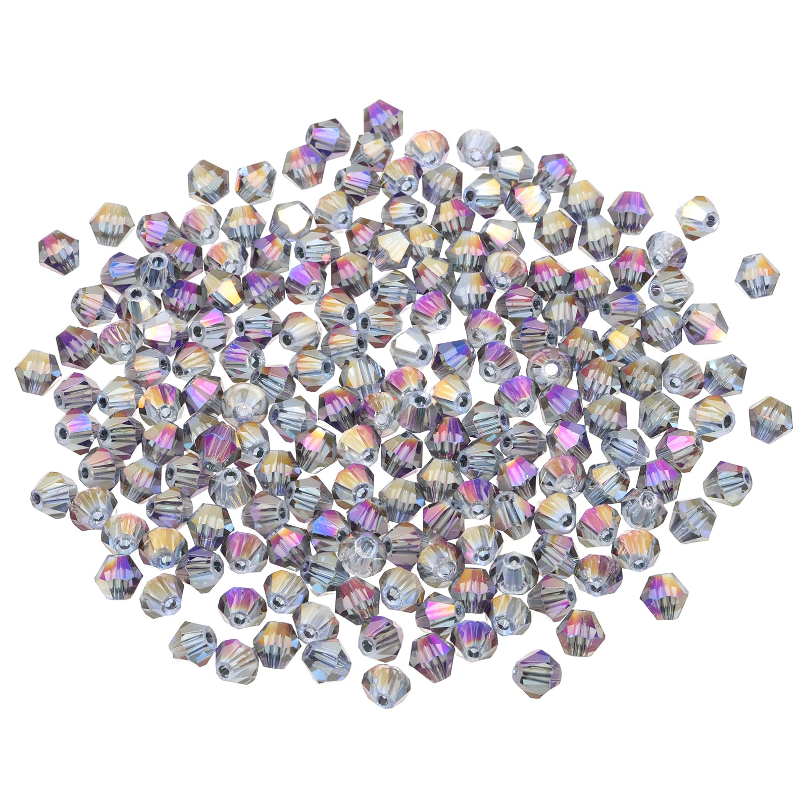 PATIKIL 100pcs 8mm Bicone Glass Crystal Beads