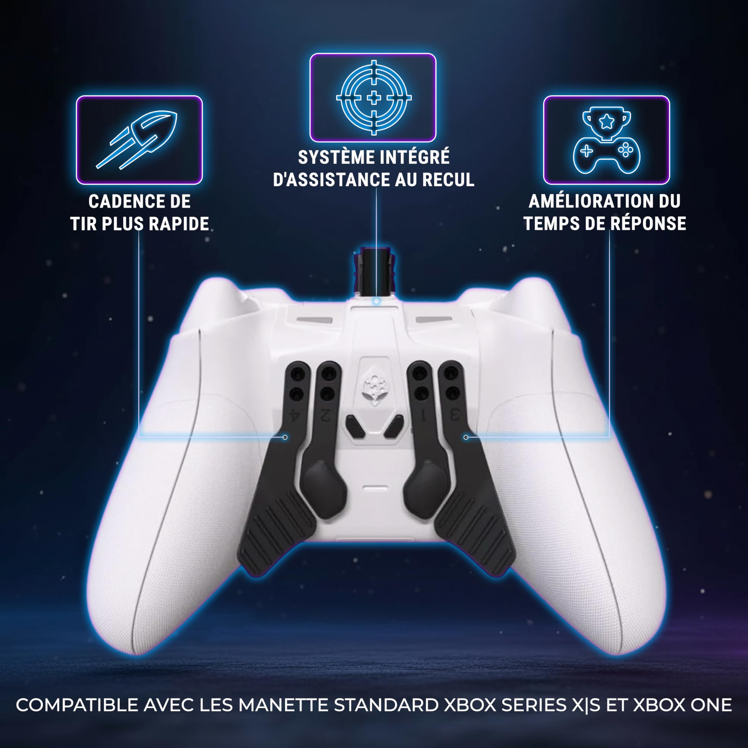 Collective Minds Strike Pack 'Horizon' MOD Pack | 4 Palettes Reconfigurables | Système de Macros Piloté par Application | Compatible avec les Manettes Standard Xbox Series X|S et Xbox One