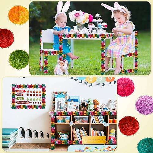 Vista 65 de Panelee Borde inspirador de confeti de 68.9 pies, borde de tablón de anuncios, mariposas, flores, abeja, espacio, inspirador, linda decoración