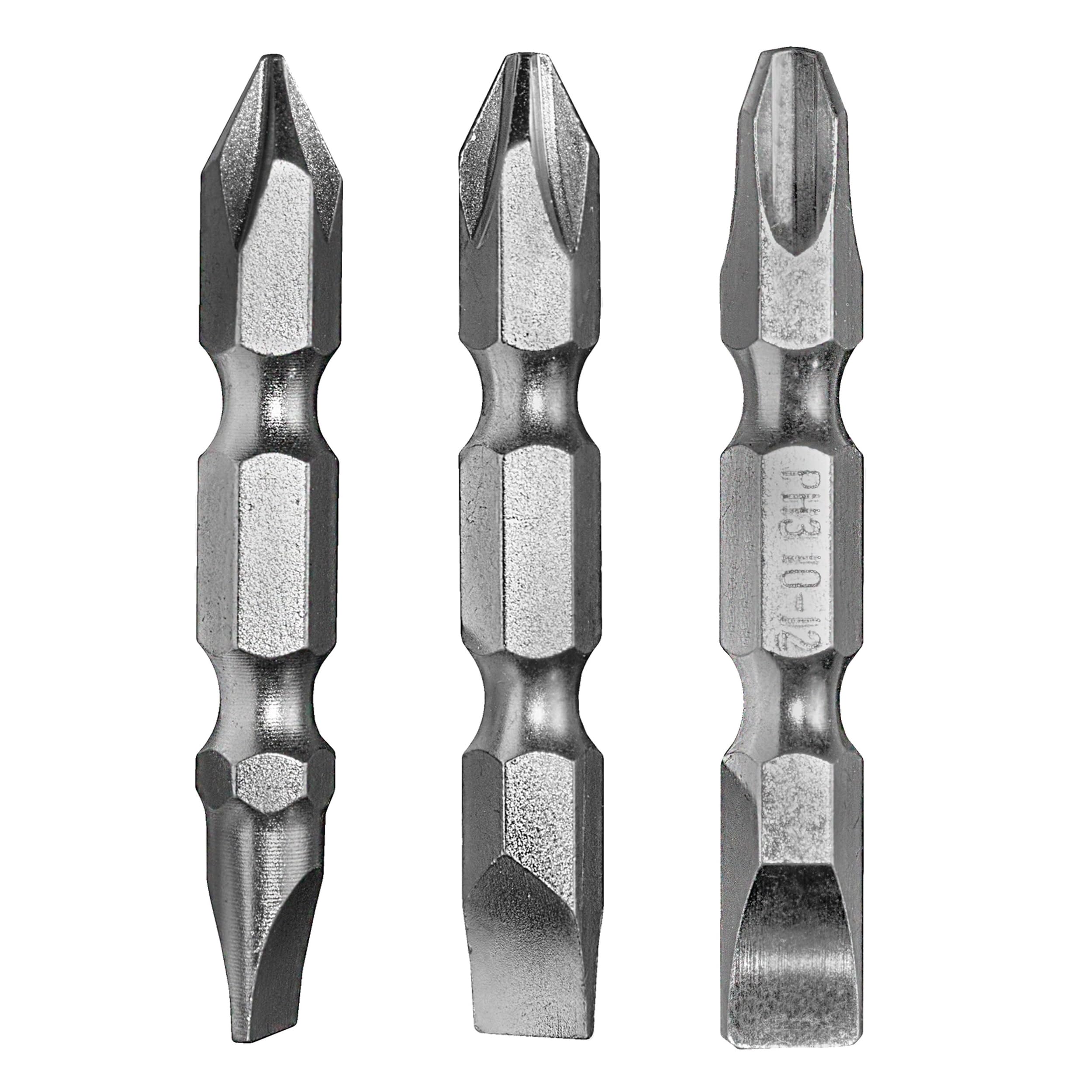Century Drill & Tool 70280 Premium S2 Double Ended Screwdriving Bit Set, Phillips/Slotted, 3-Piece