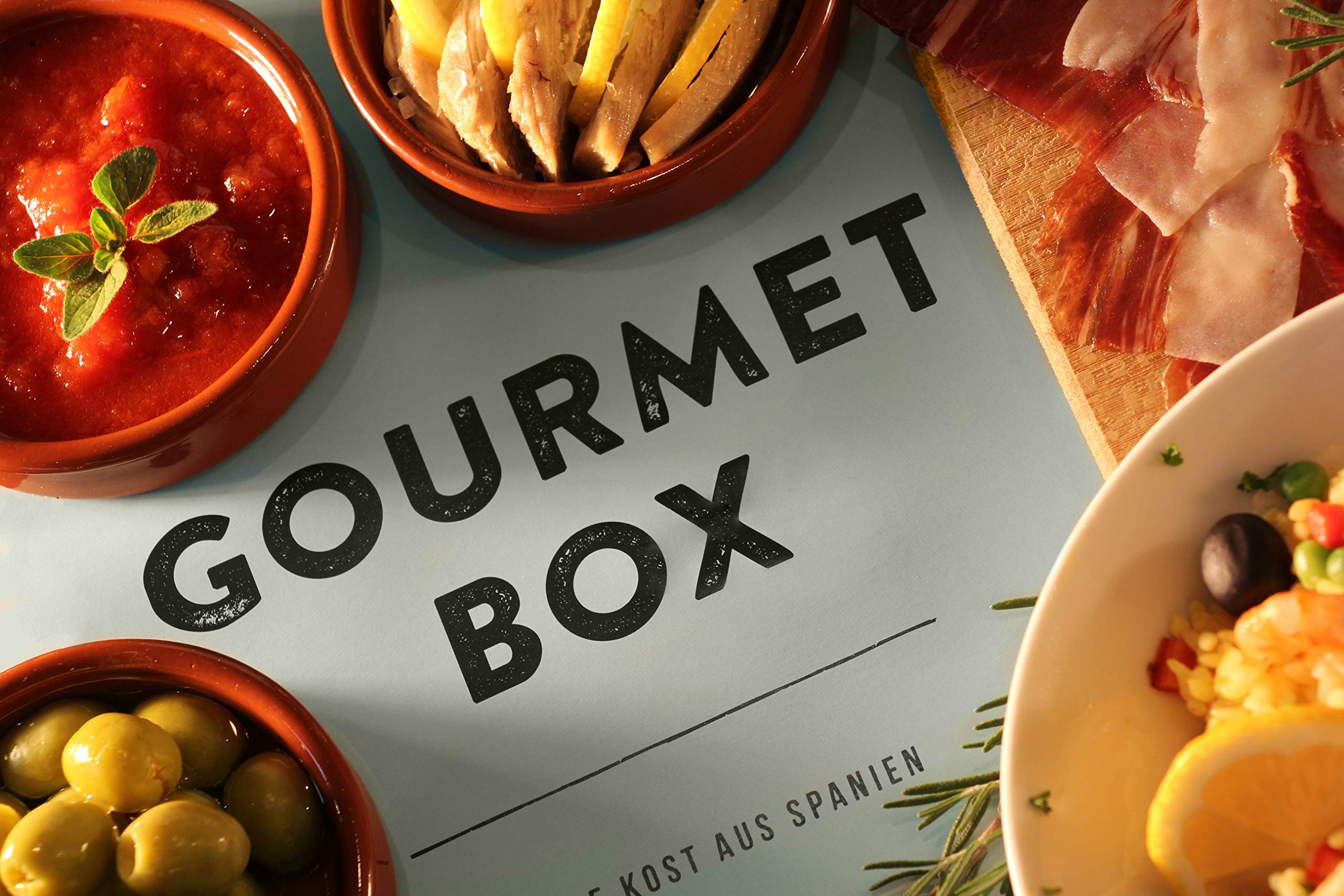 jamon.de Feinkost-Präsentkorb Gourmet mit Wein, Cava & spanischen Delikatessen Geschenkkorb