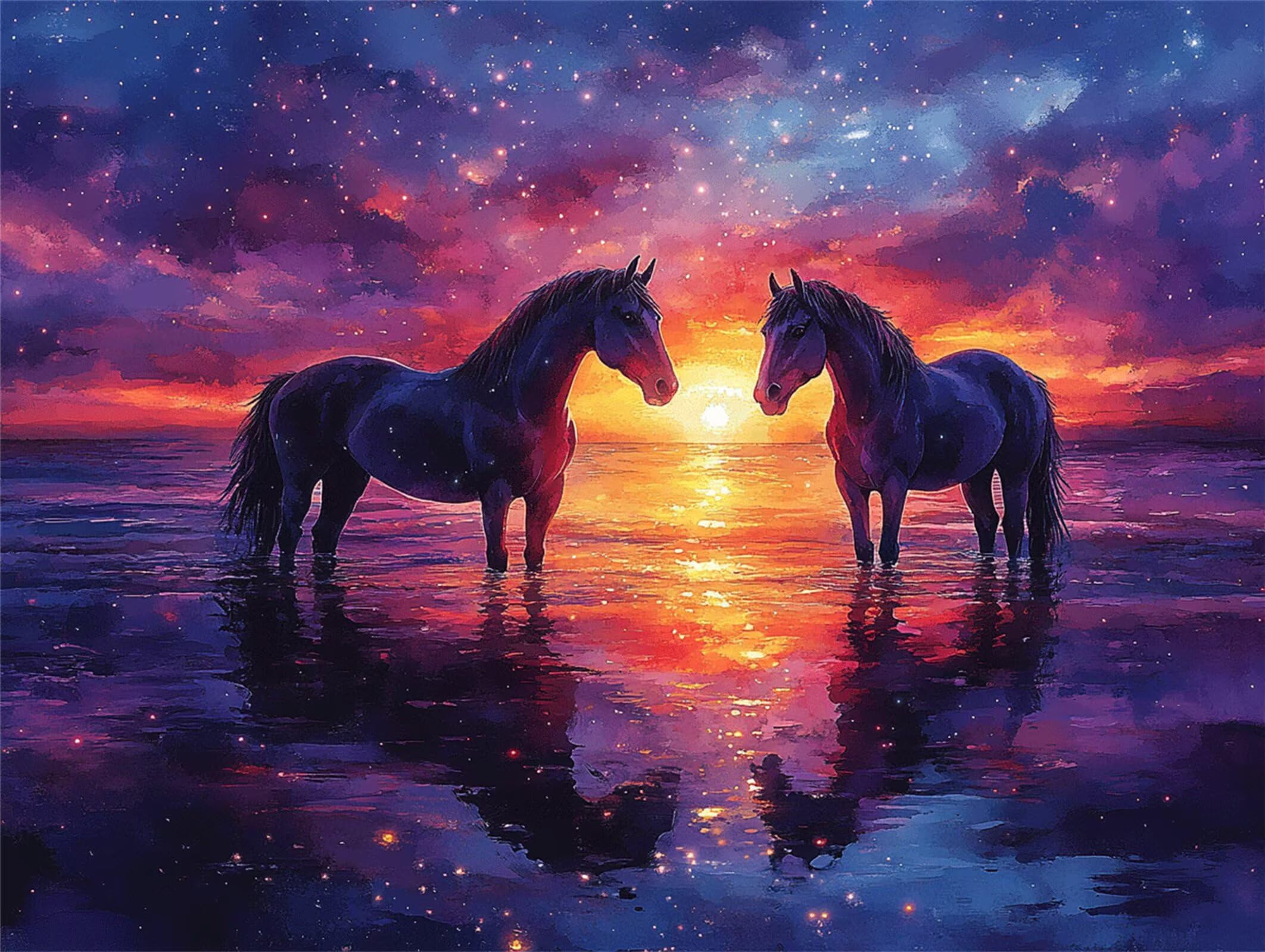 Puzzle dla dorosłych 2000, zwierzę gwiaździste niebo, 99 x 70 cm, n-486