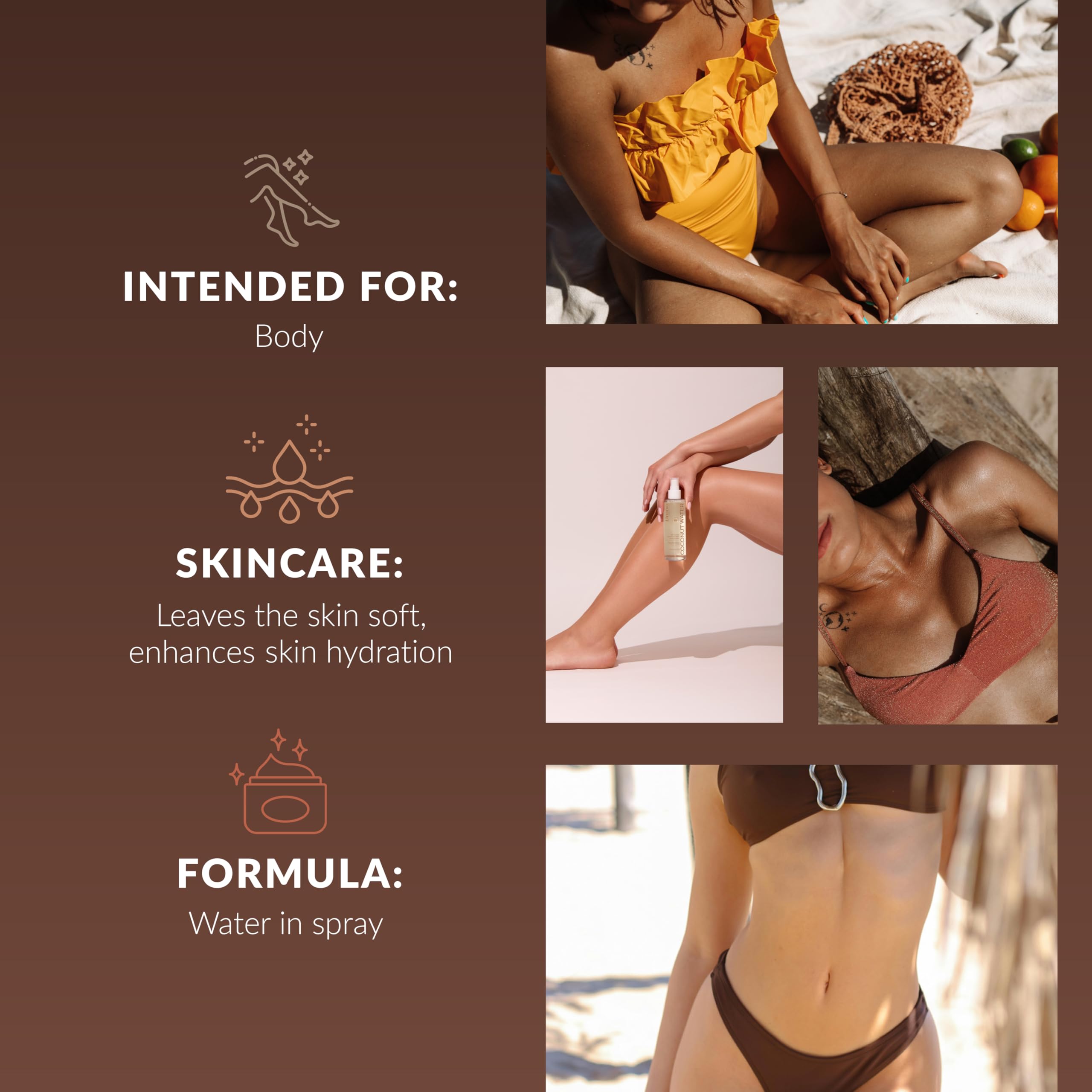 Lirene Self Tanning Vegan Body Coconut Water - Sunless Tanner with Coconut Water and Natural DHA Streak-Free Bronzing Moisturiser 150ml product thumbnail 3