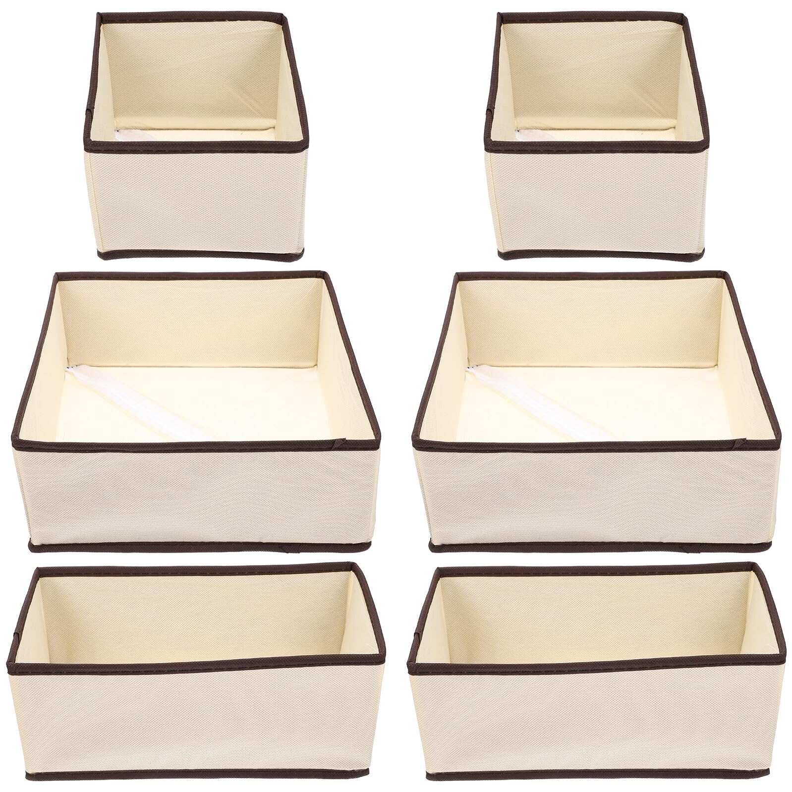 Baluue 6pezzi Contenitori per Vestiti Pieghevoli Scatole Portaoggetti Scomparti Organizer per Vestiti per Ragazza Custodie Porta-contenitori Scatole Porta-biancheria Intima