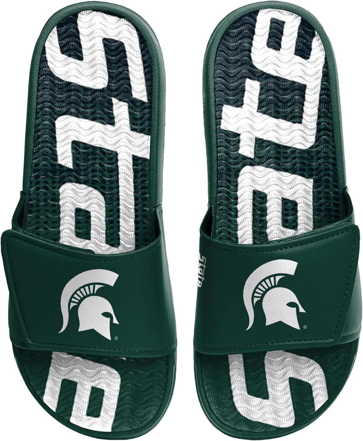FOCO Michigan State Spartans NCAA Mens Gradient Wordmark Gel Slide - M