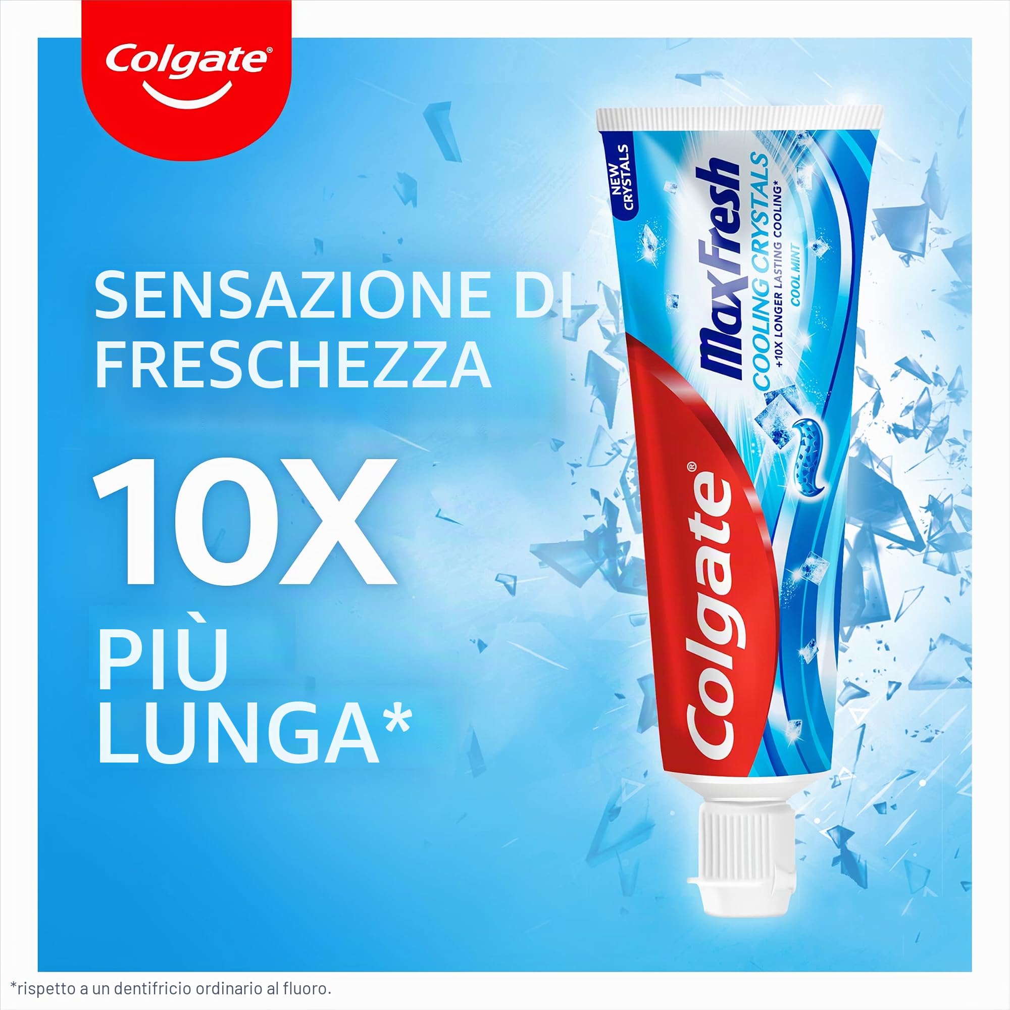 COLGATE - Dentifricio Colgate Max White Cristalli Bianchezza - Tubo Riciclabile - Confezione da 12 Tubi di Dentifricio da 75 ml