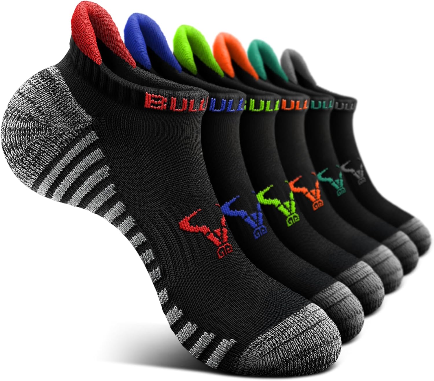 BULLIANT Women Ankle Socks, Active Low-Cut Sock Cushioned Footbed Arch Support for Running Walking Sneakers