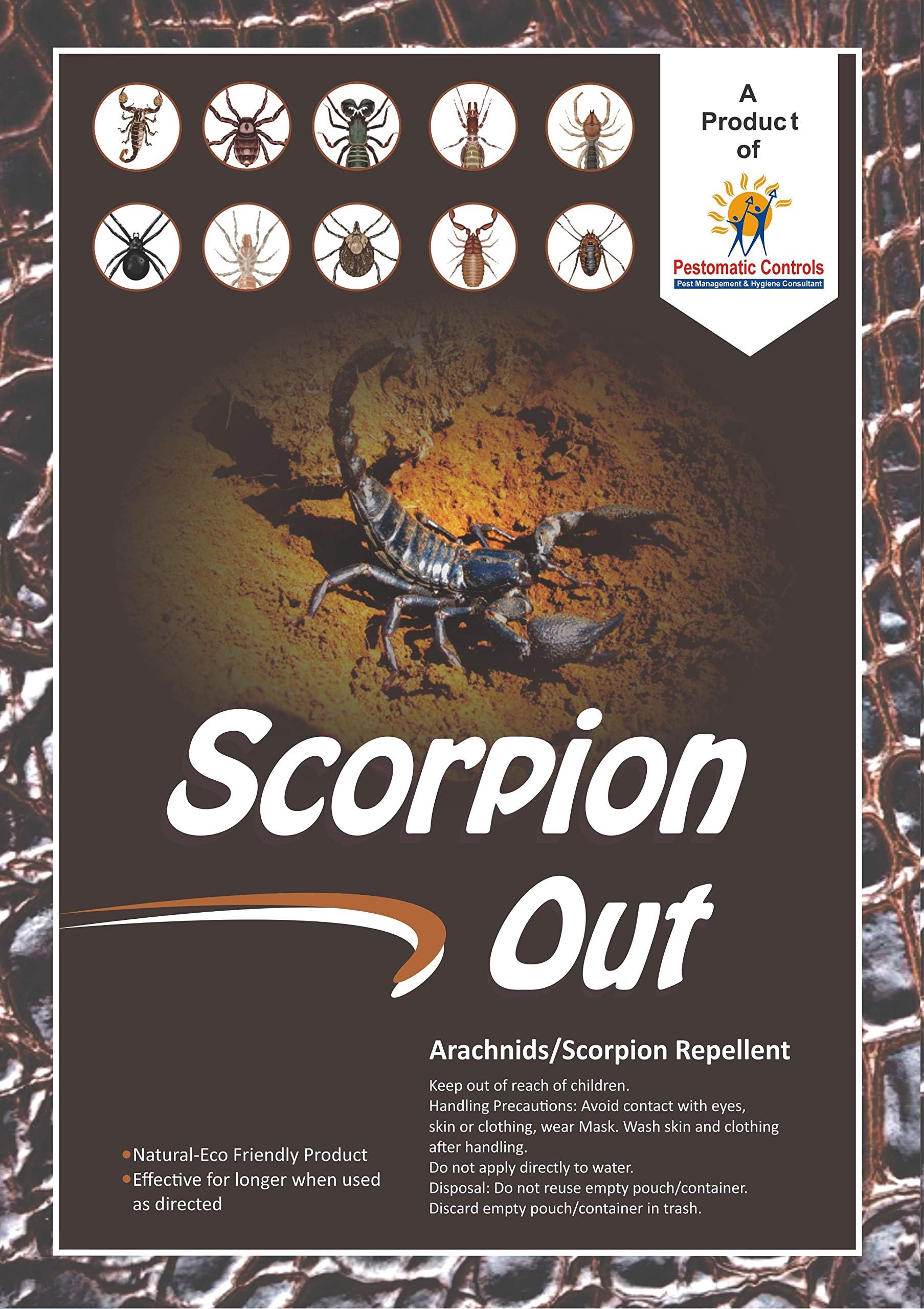 Scorpion Out Non Toxic No Chemical Scorpion and Arachnid Species Repellent Powder for Outdoor, Indoor, Home & Garden Use- 1 Kg