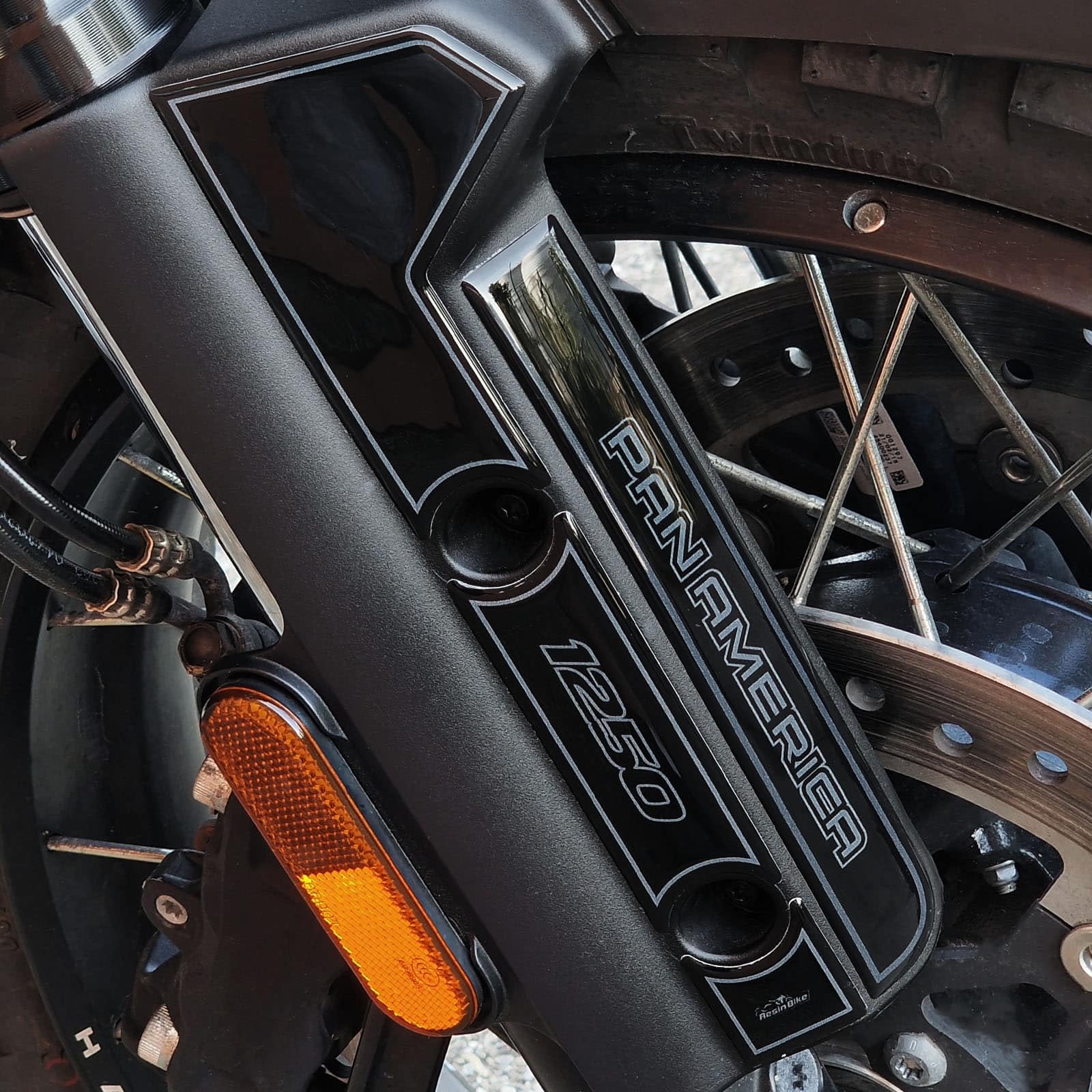 Resin Bike Aufkleber für Motorrad Kompatibel mit Harley Davidson Pan America 1250 2020-2026. Kotflügel vor Stößen und Kratzern. Aufklebersatz 3D-Harzklebstoff - Stickers Made in Italy