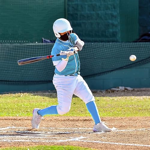 Miniatura 5 de Conjunto de calcetines de béisbol y cinturón rojo para jóvenes, cinturón de sóftbol con calcetín de sóftbol, cinturón elástico para la cintura para