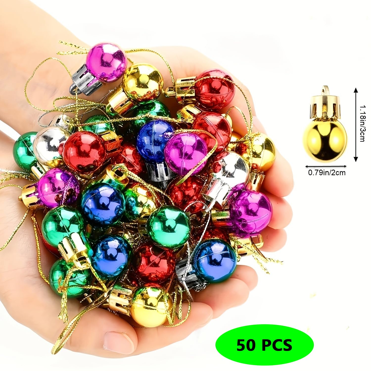 Pack of 50 Christmas Balls with Lanyard - Image 2