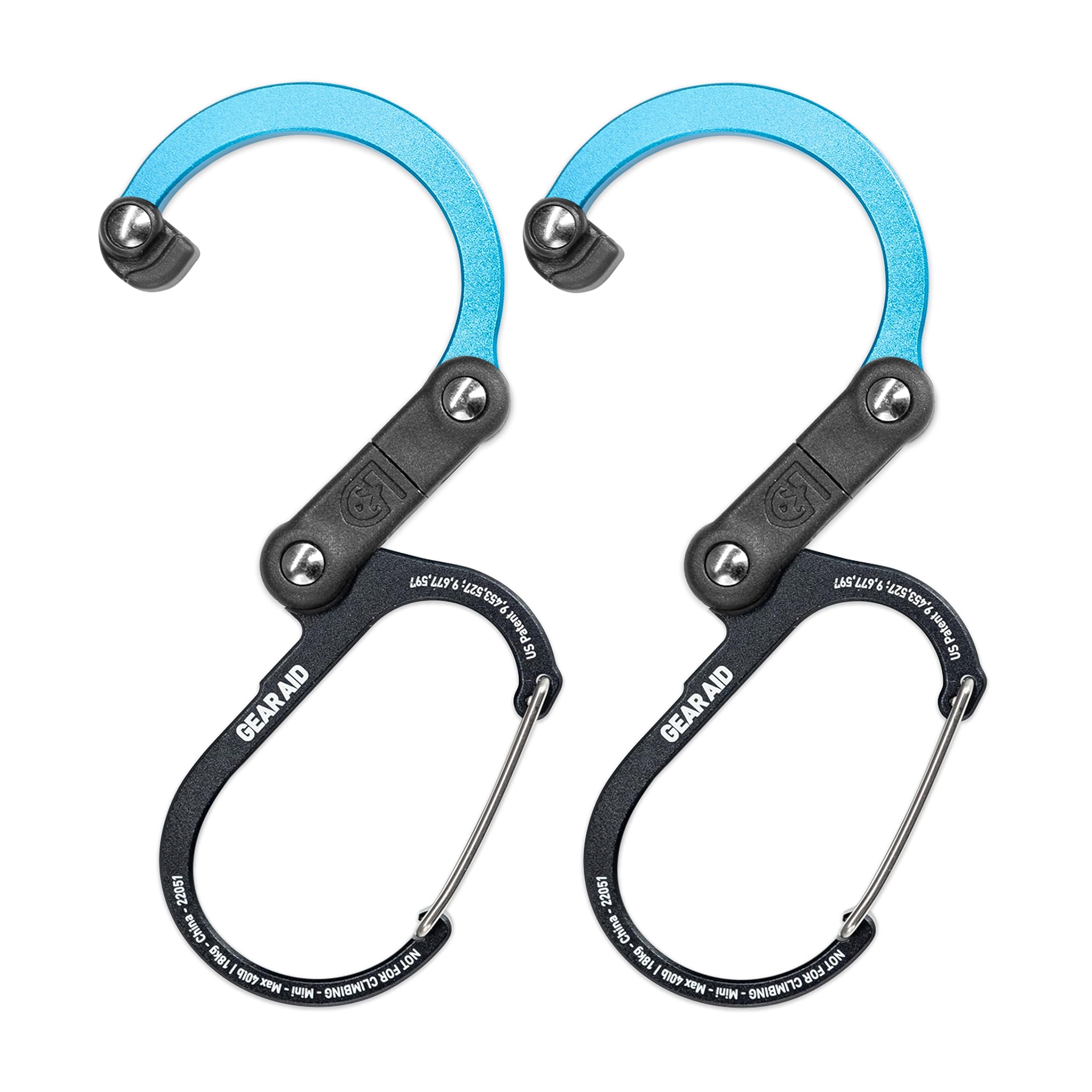 GEAR AID HEROCLIP Mini 360° Swivel Carabiner Gear Clip &amp; Hook