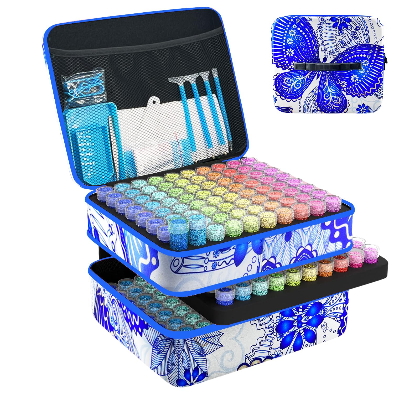 LIRUNQIU Diamond Painting Zubehör Boxen, 240 Stück Diamant Painting Aufbewahrungsbox Kits für Diamond Painting Bilder Samen Schmuck Strass Perlen DIY Handwerk