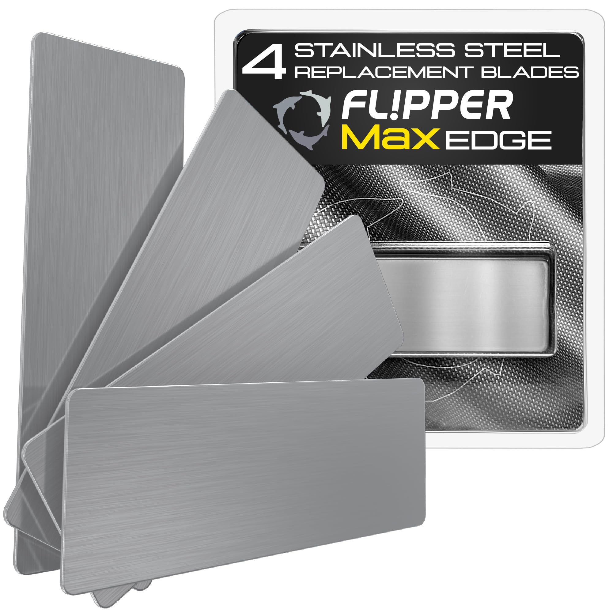 Flipper Edge MAX Stainless Steel Blades - 4pk