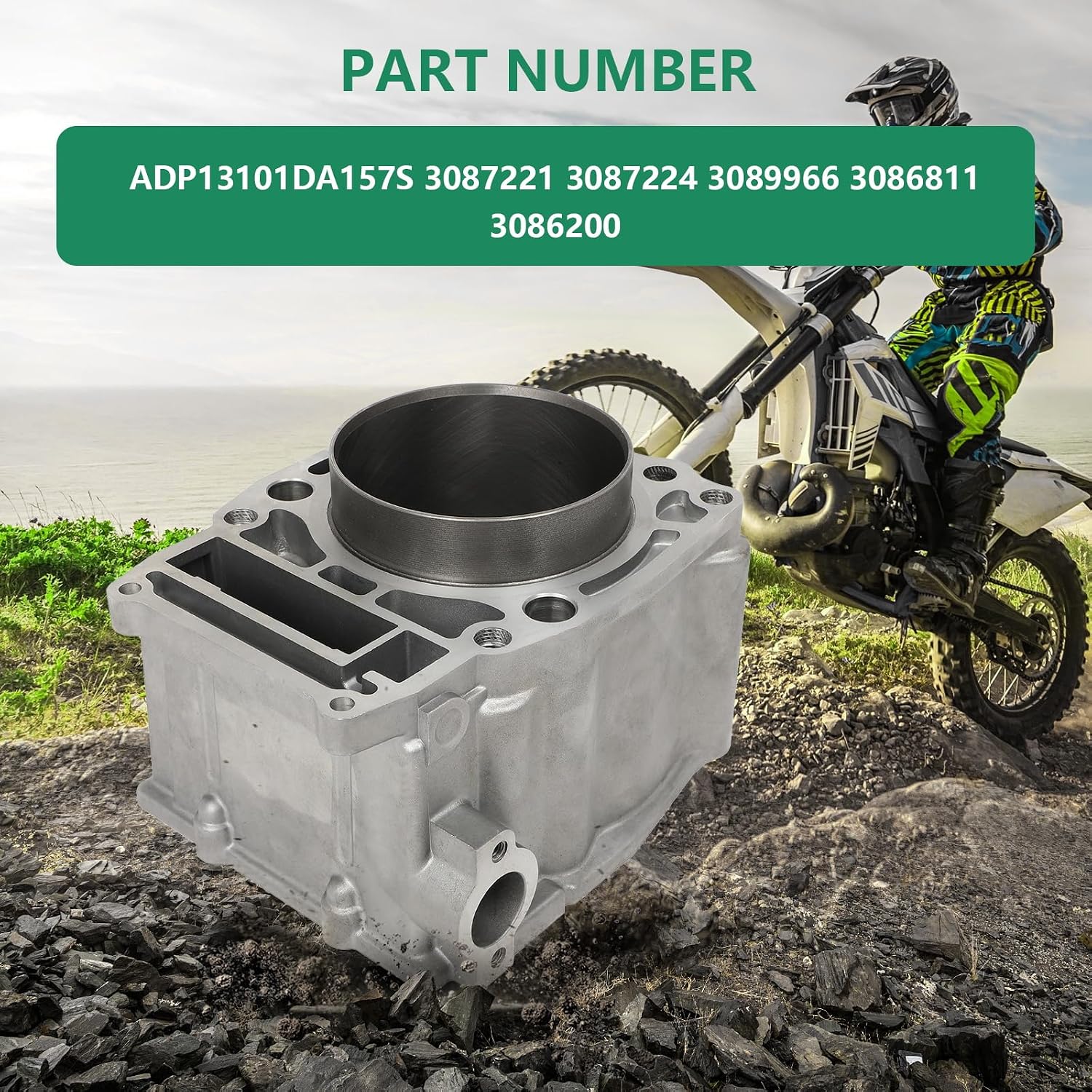 SCITOO 92mm 499cc Cylinder Piston Gasket Top End Rebuild Kit fit for Polaris for ATP 500 2004-2005, for Polaris for Sportsman 500 1996-2012, 3087221 3087224 3089966 3086811 3086200 3085074 3085371
