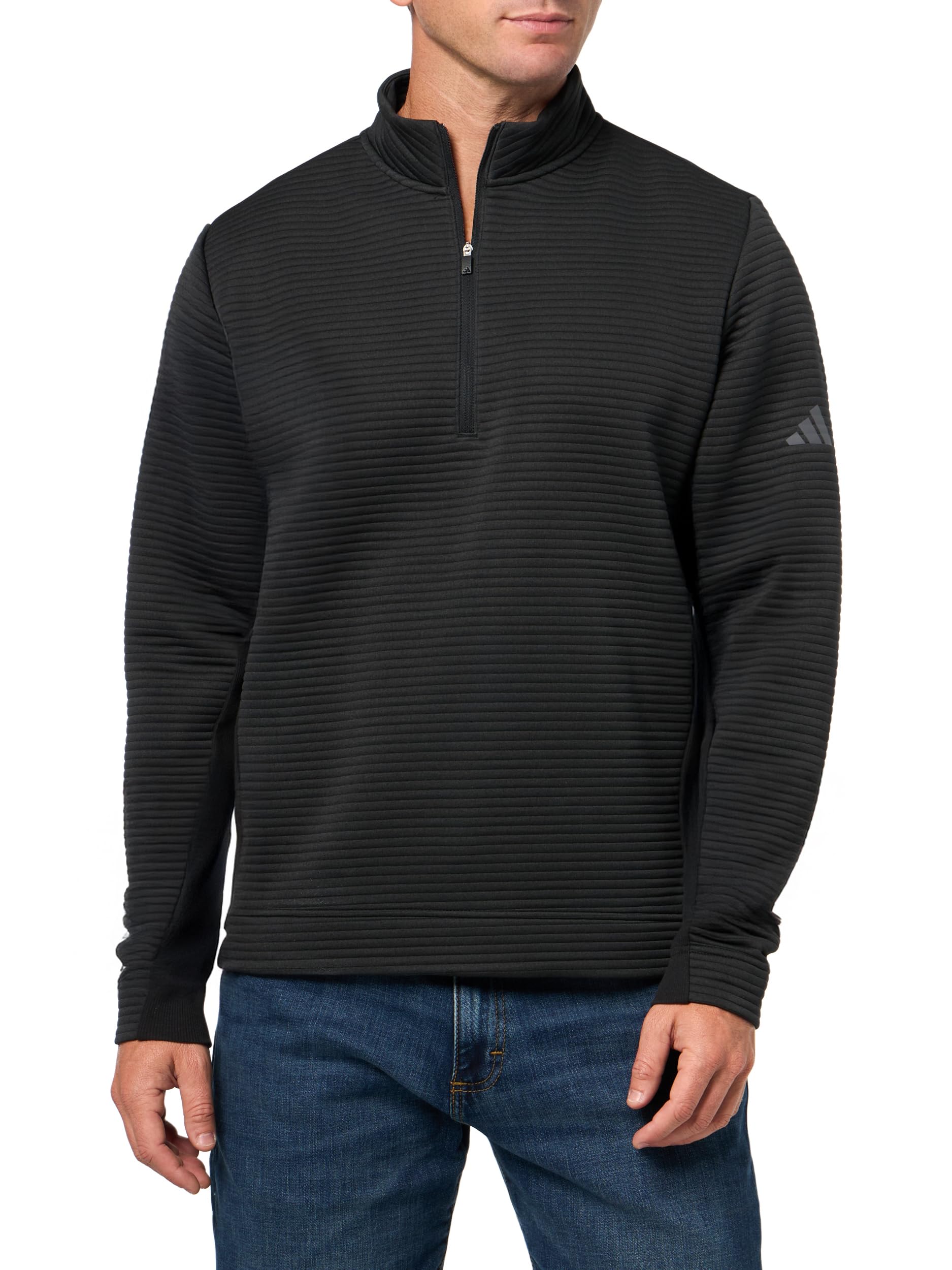 adidas Golf Ultimate365 DWR Textured Quarter-zip Pullover
