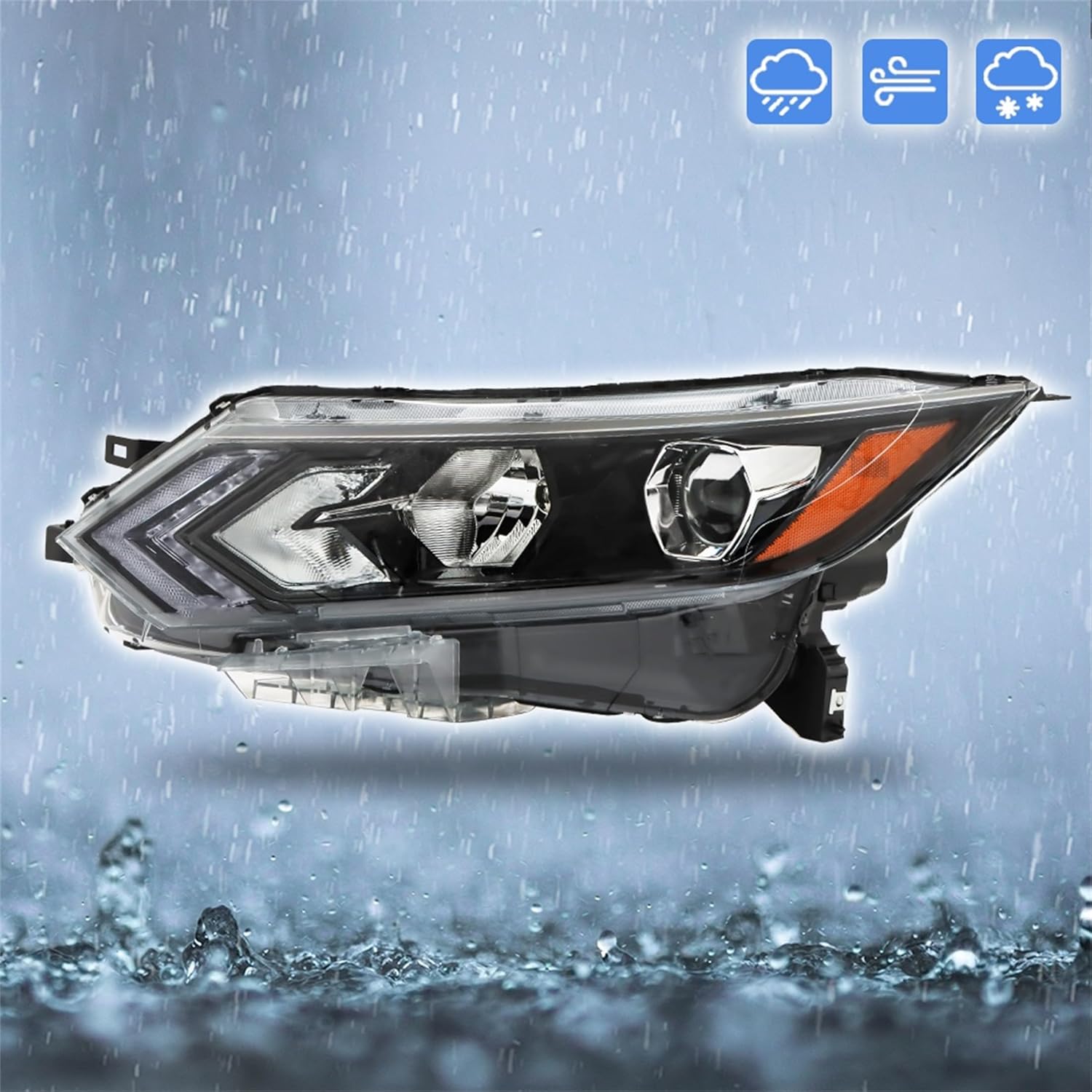 Replacement for Rogue Sport 2020-2022 Headlight Assembly Projector Left Side LH