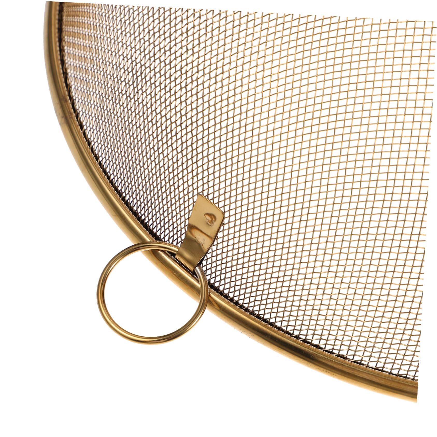 Colador de Acero Inoxidable Dorado 22cm, Juego de 2 Piezas | Cuenco para Escurrir, Malla para Arroz y Fruta, Uso Diario y Camping, Almacenamiento Práctico