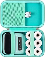Vista 34 de khanka Hard Case with m221/M220/M110/m110s Label Maker - Portable Bluetooth Label Maker Carrying Storage Bag for Printer Labels, USB Cable and White