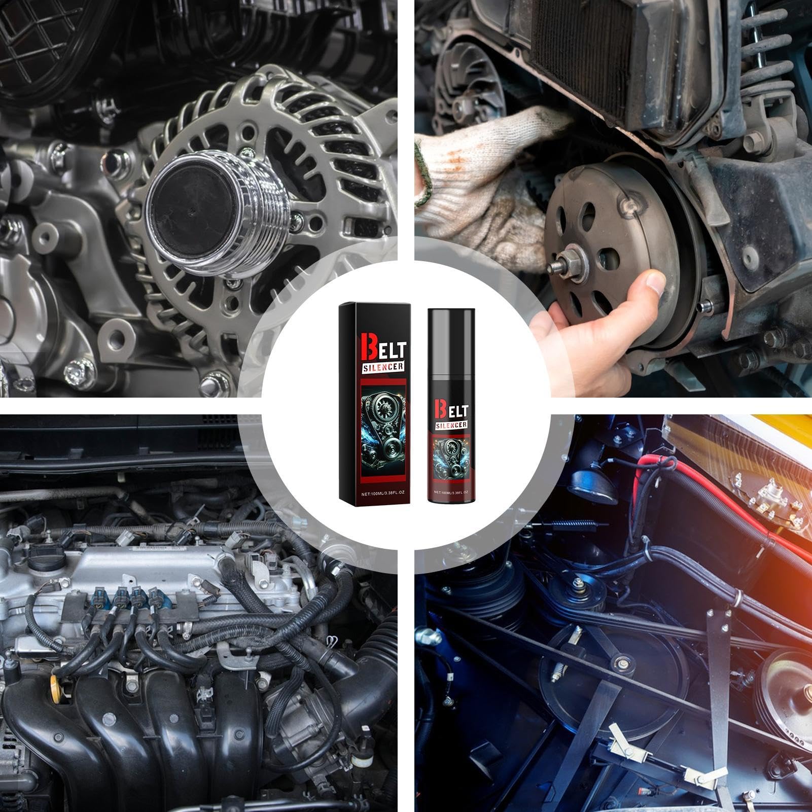 Squeaking Belt Noise Spray - Belt Dressing Spray Automotive, Easy to Use Applicator and Quick Drying