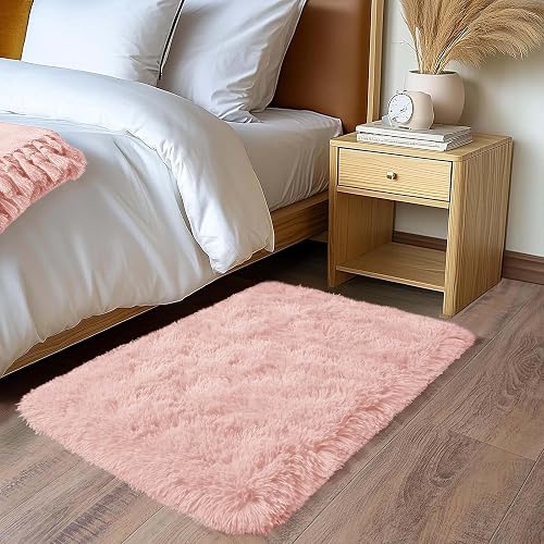 MOONLIGHT20015 Bedside Shaggy Rug 2x3 (Pink)