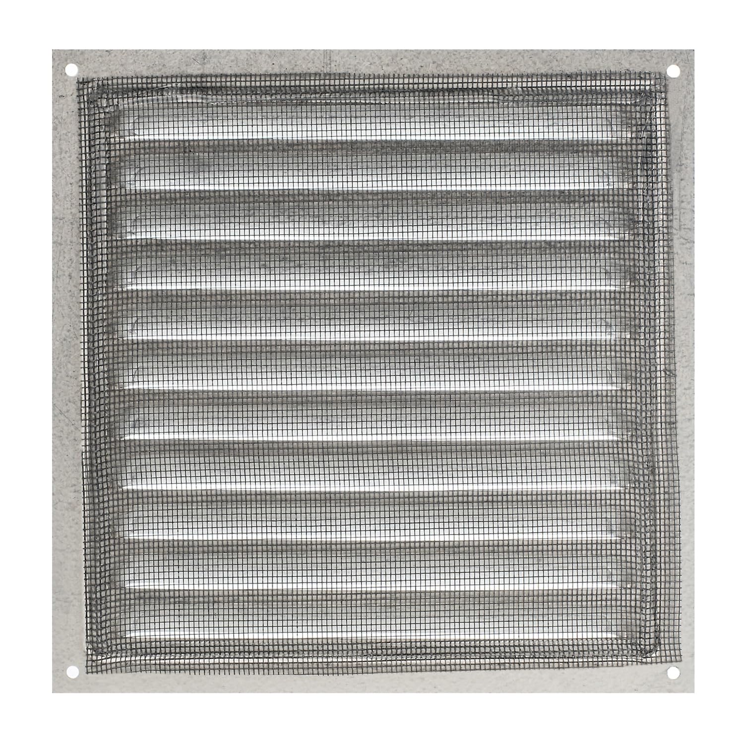 Metal Air Vent Cover, Galvanised Steel Ventilation Grille with Insect Mesh, Indoor & Outdoor Vent Grid, Low‑Profile 8 mm - Image 3