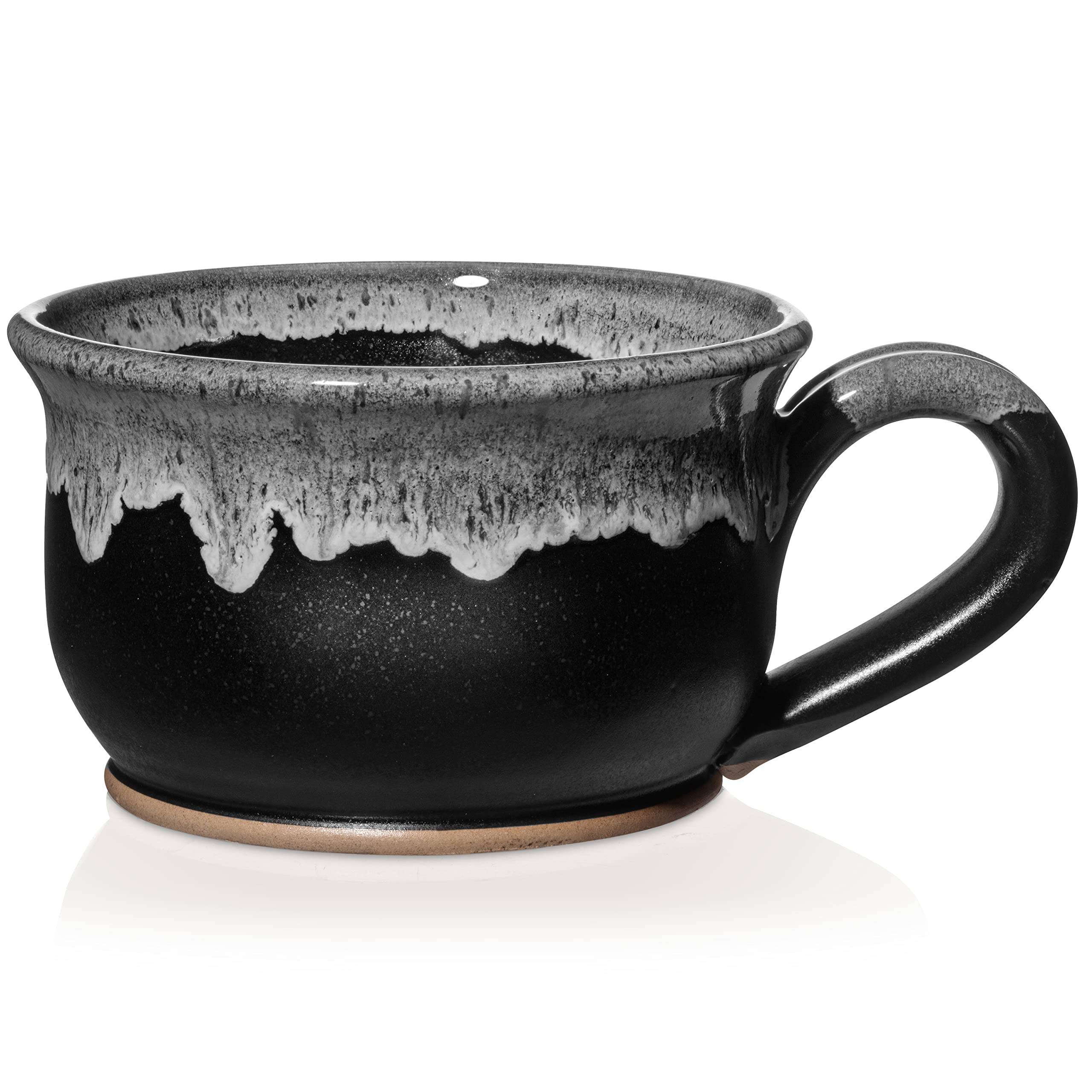 18oz Mug for Coffee, Latte, Cappuccino, Soup, Cereal, Ice Cream Handmade in the USA (Back/White)