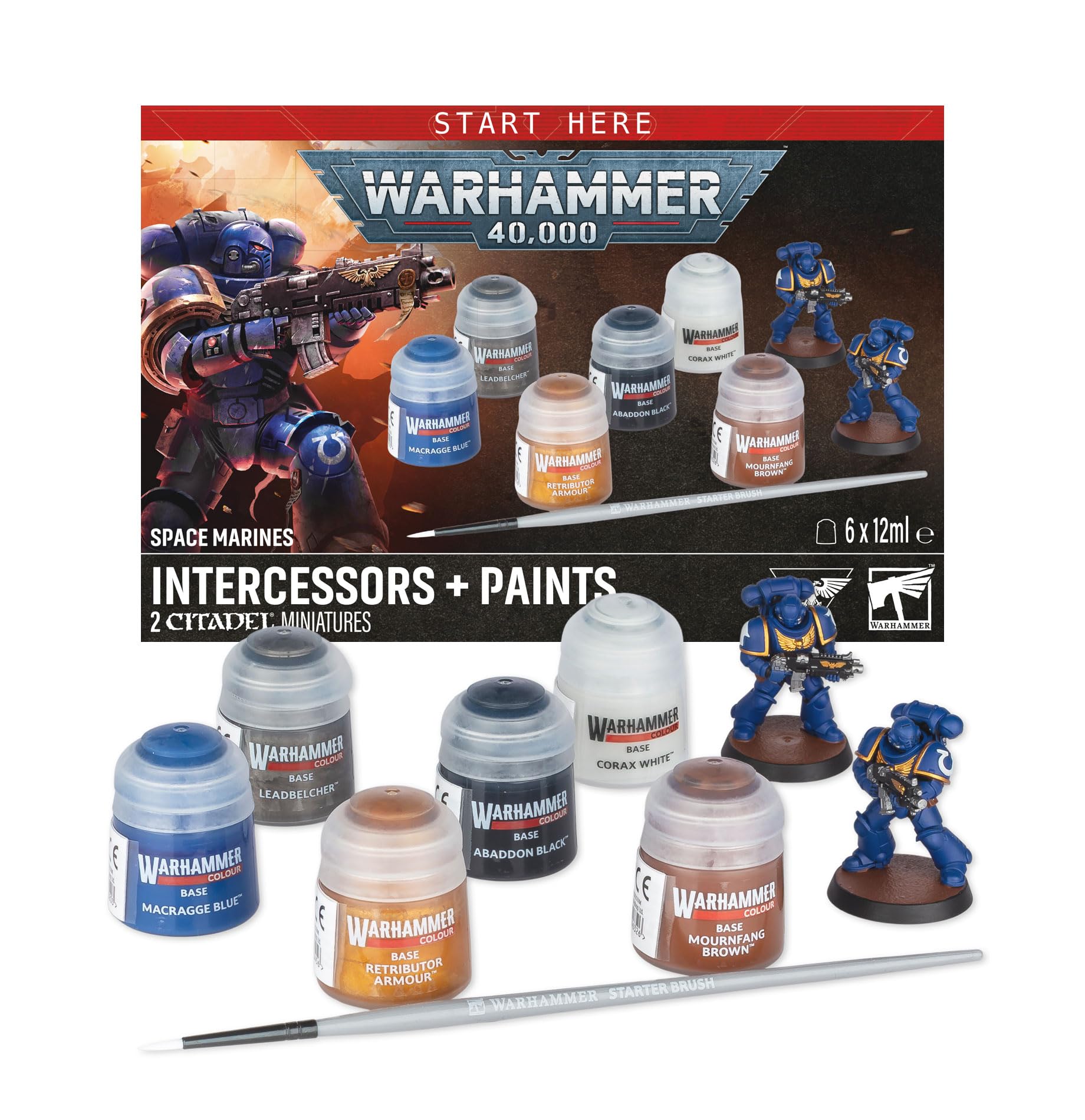Games Workshop - Warhammer 40,000 - Space Marine Intercessors + Paints (2026 Edition)
