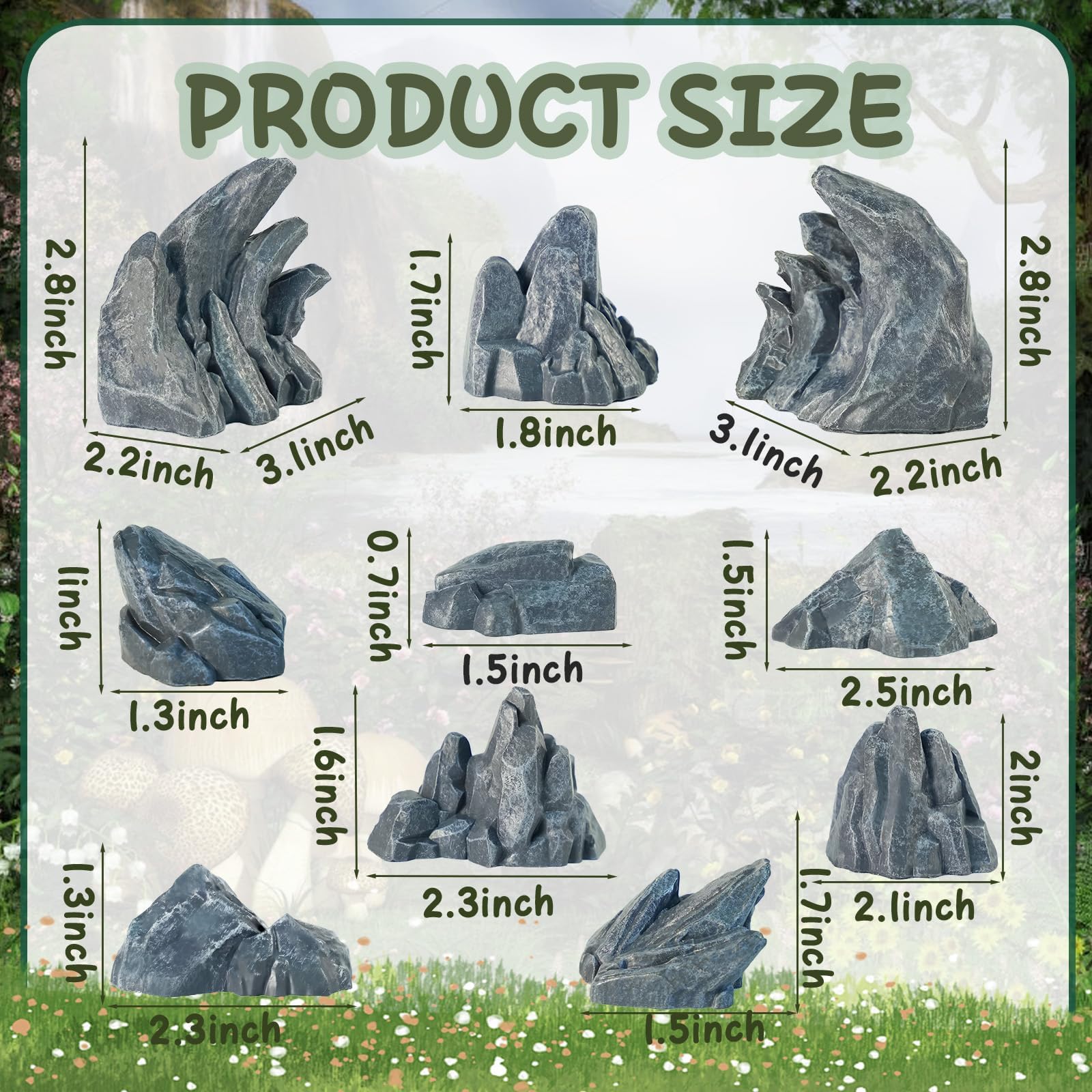 Miniature Diorama Rocks Snapklik.com : Warmtree 10 Pcs Simulation Rockery Diorama Rocks Stone ...