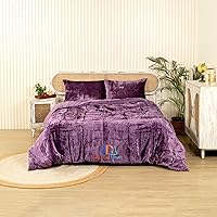 Vista 36 de Fundas de edredón de terciopelo aplastado ultra lujosas, ropa de cama bohemia color burdeos, tamaño Queen, ropa de cama UO, funda de edredón Donna